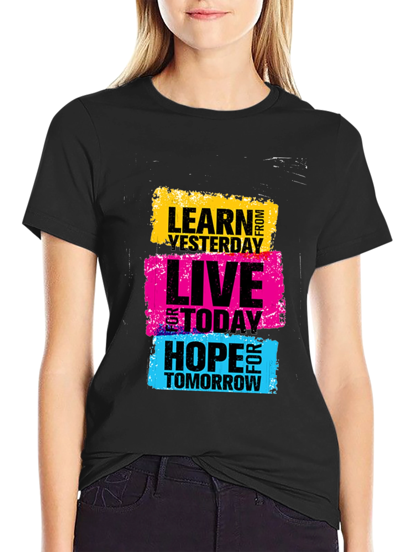Motivational Graphic Tee - Learn Live Hope