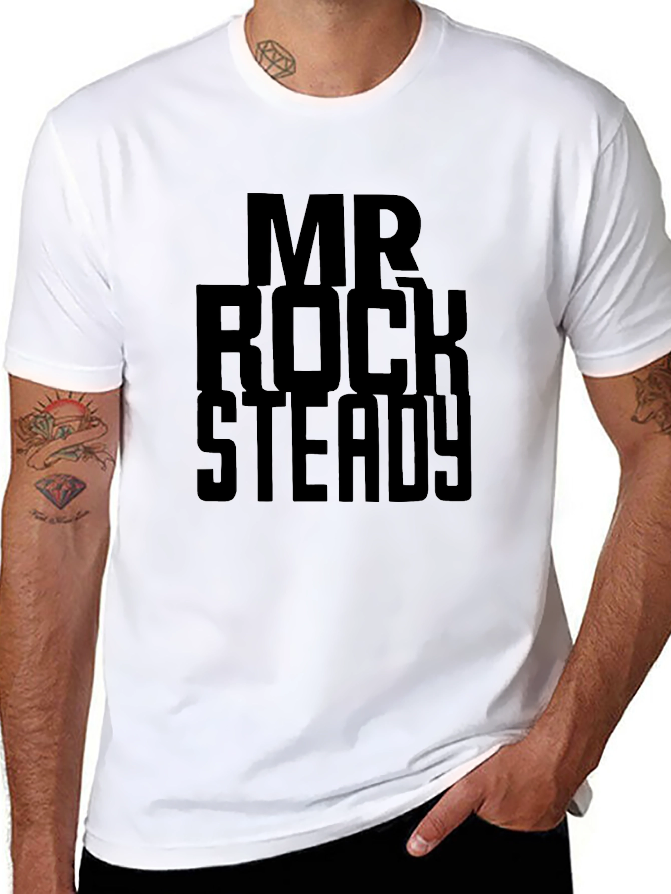Mr. Rock Steady Black Graphic Tee