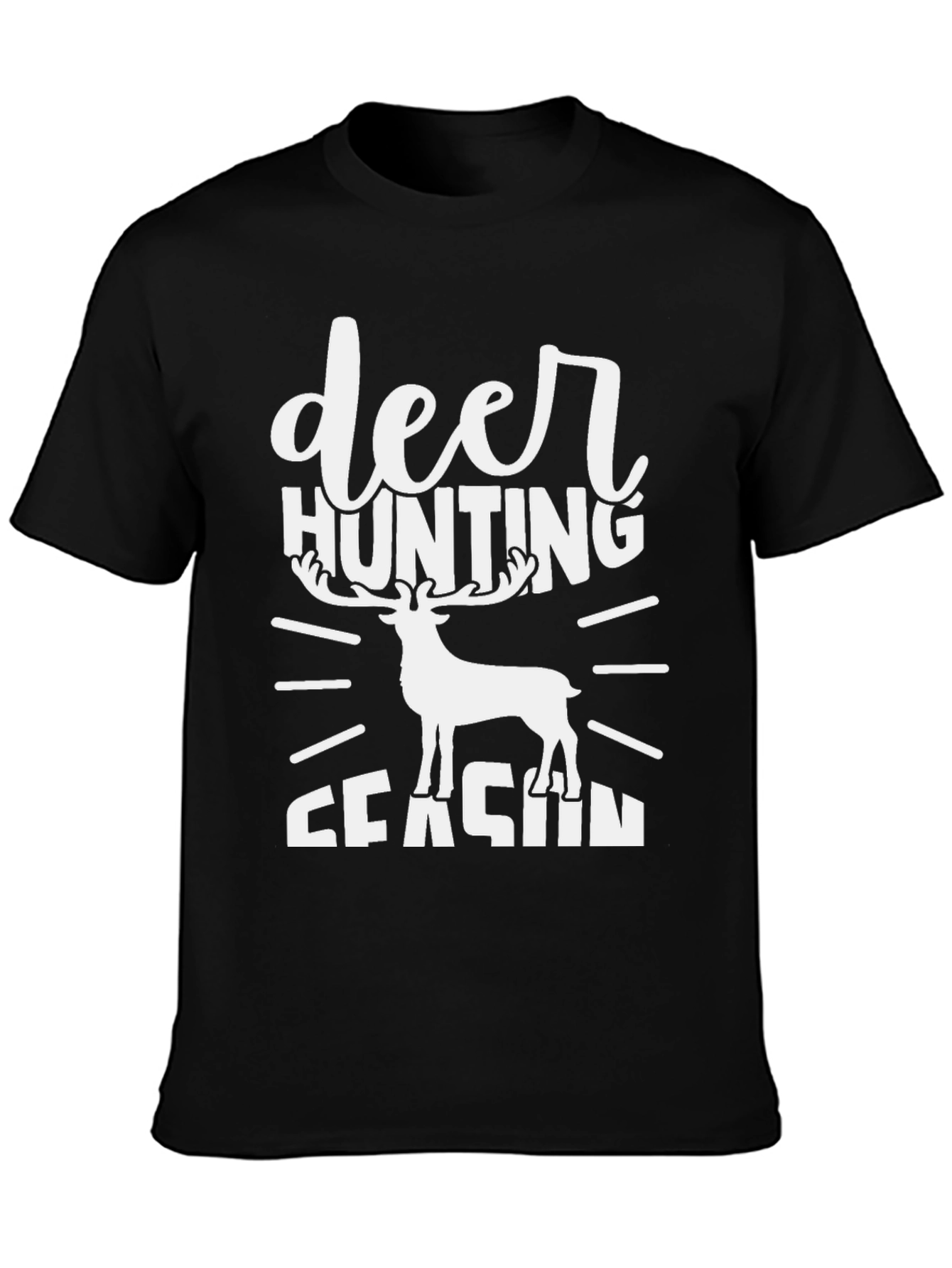 Deer Hunting Season Black T-Shirt