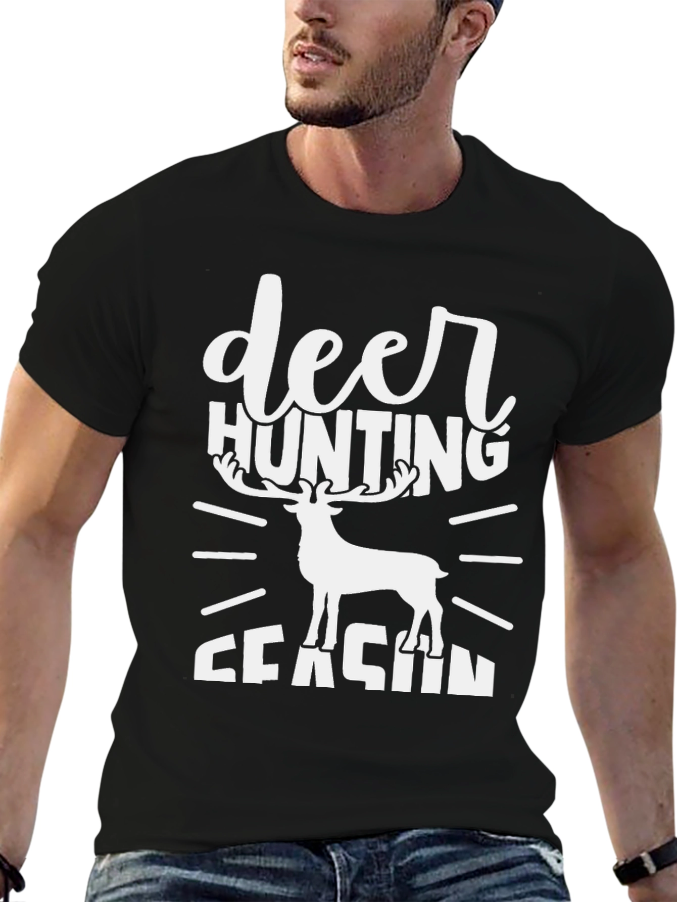 Deer Hunting Season Black T-Shirt