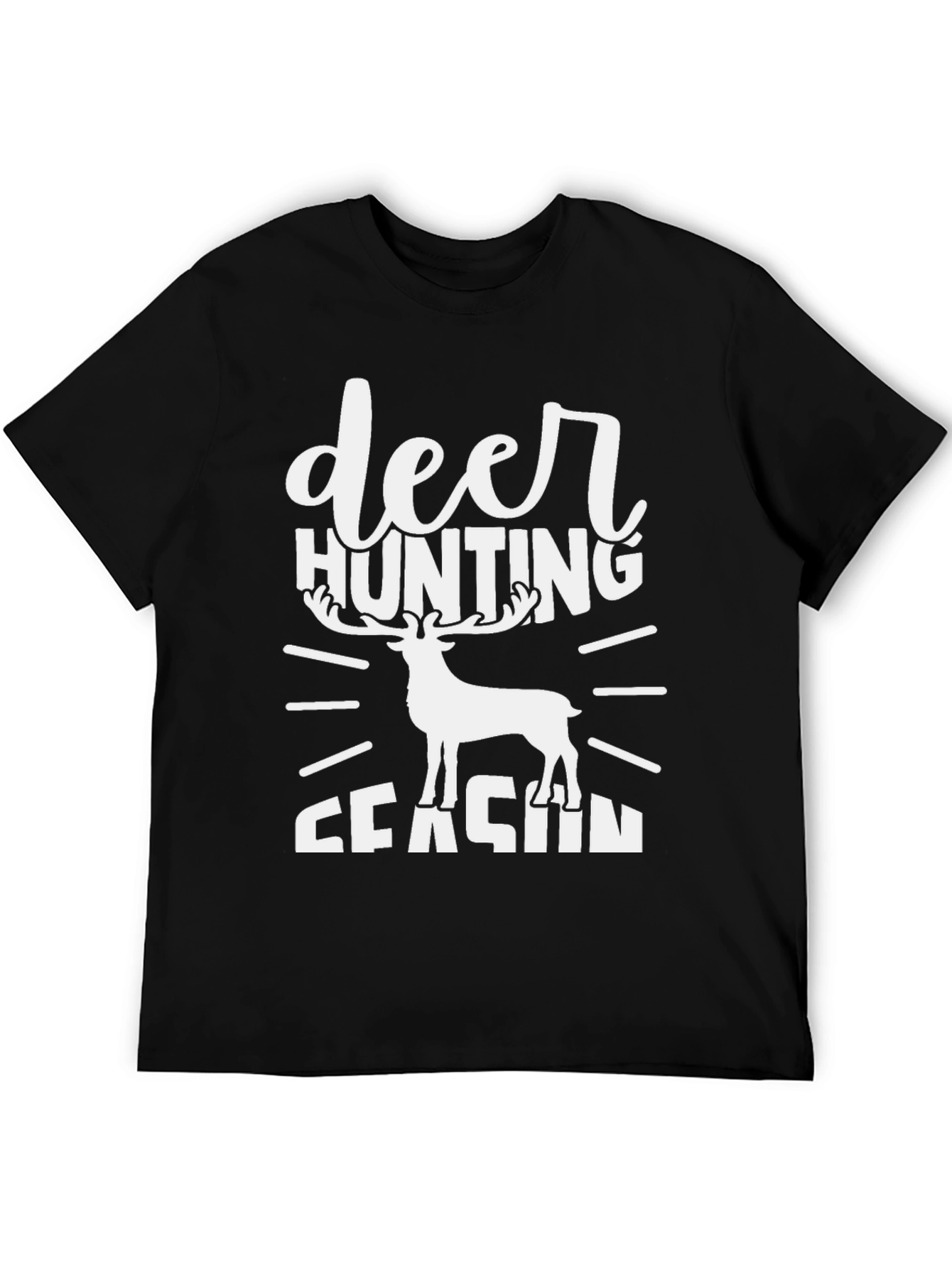 Deer Hunting Season Black T-Shirt