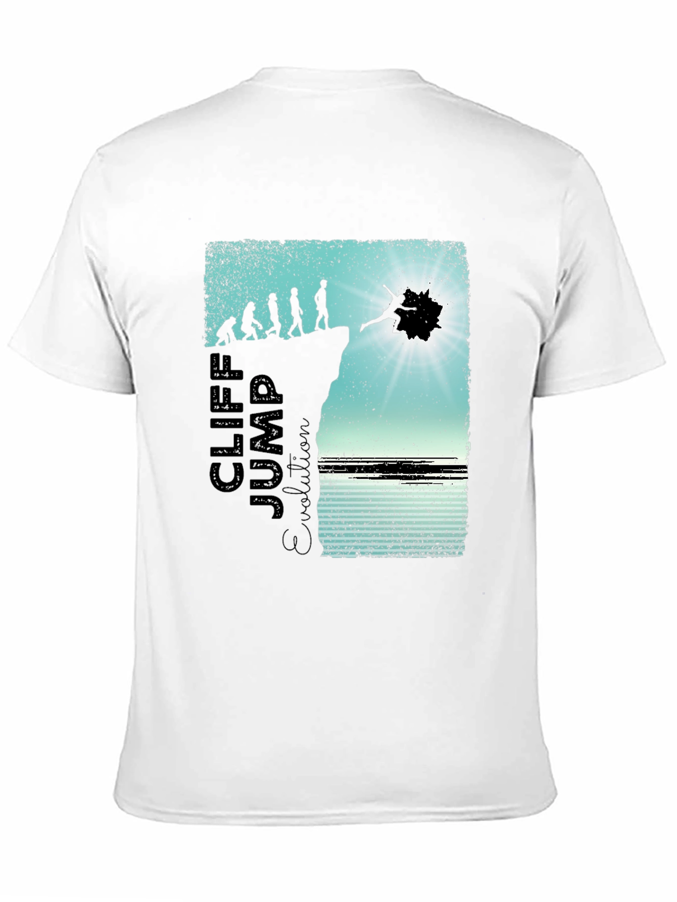Cliff Jump Evolution Graphic T-Shirt
