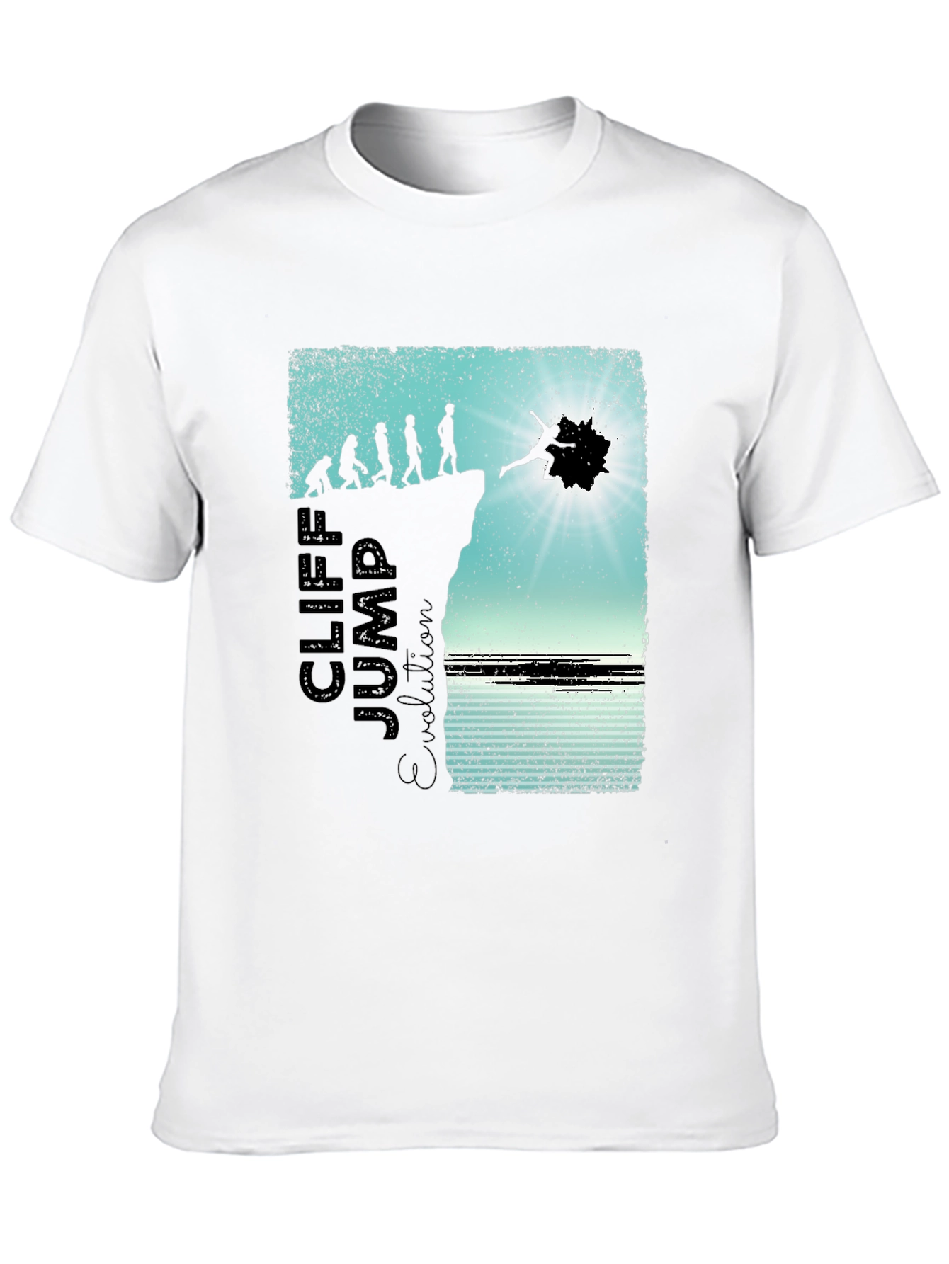 Cliff Jump Evolution Graphic T-Shirt