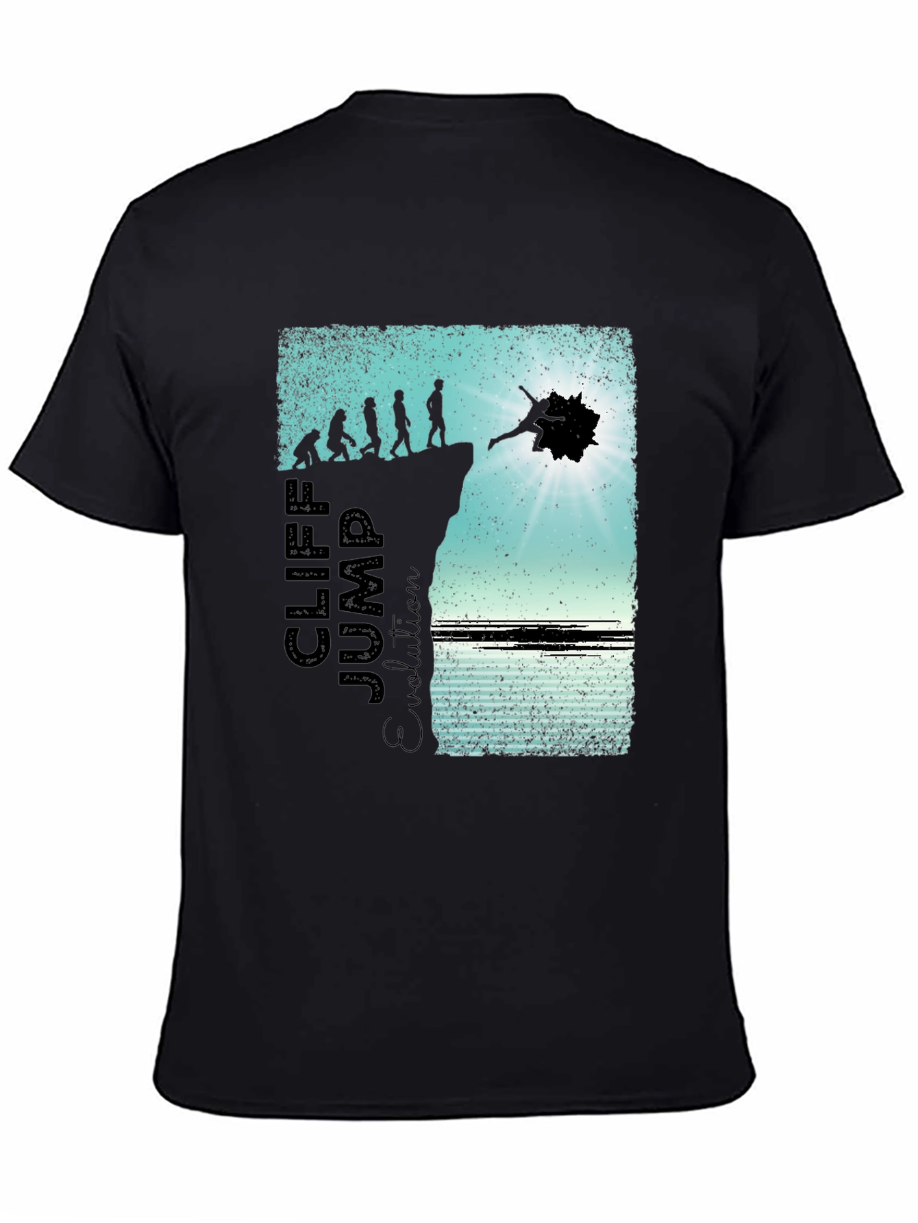 Cliff Jump Evolution Graphic T-Shirt