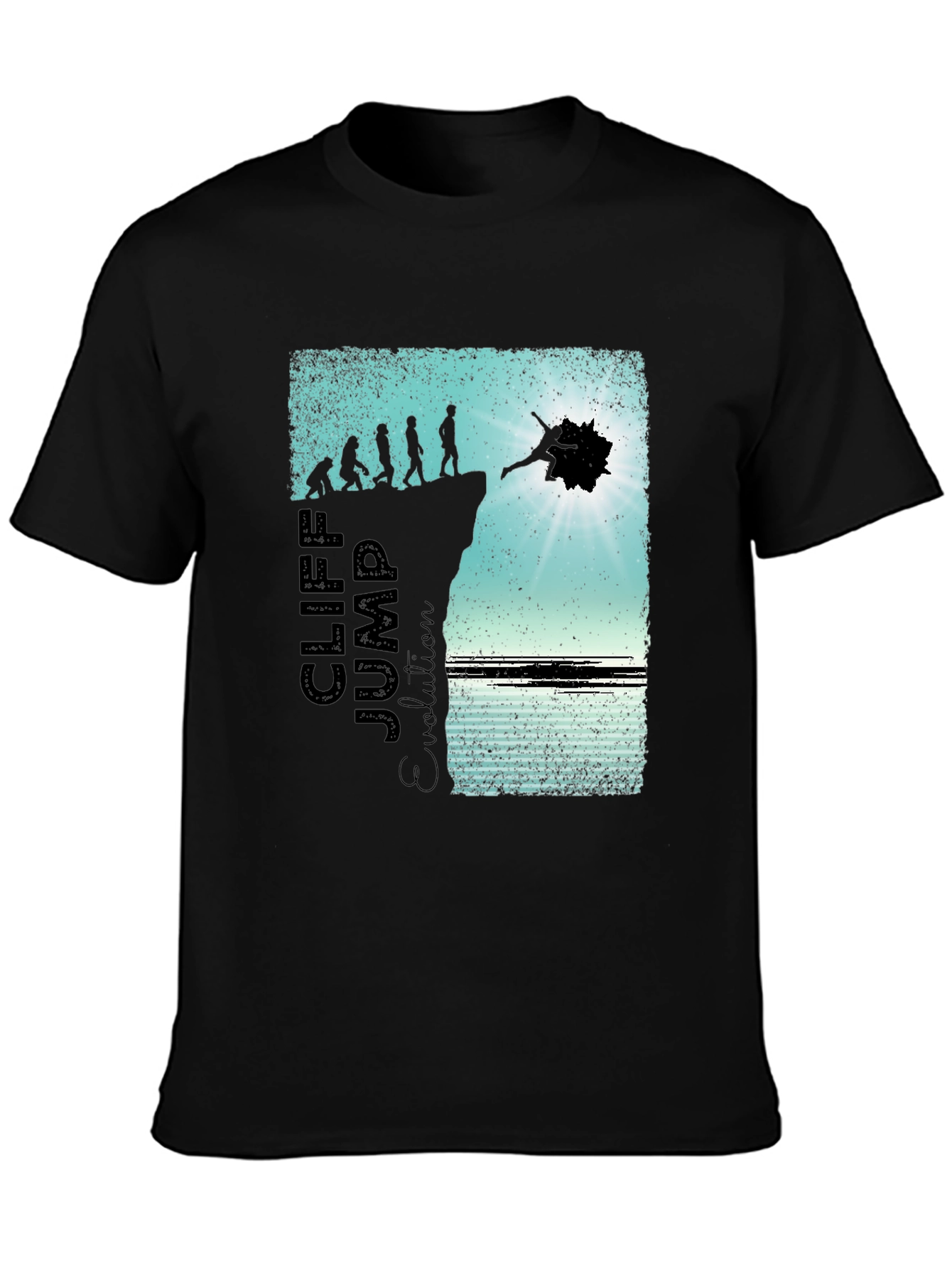 Cliff Jump Evolution Graphic T-Shirt