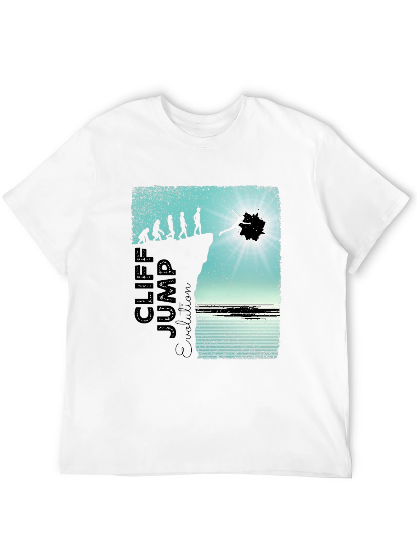 Cliff Jump Evolution Graphic T-Shirt