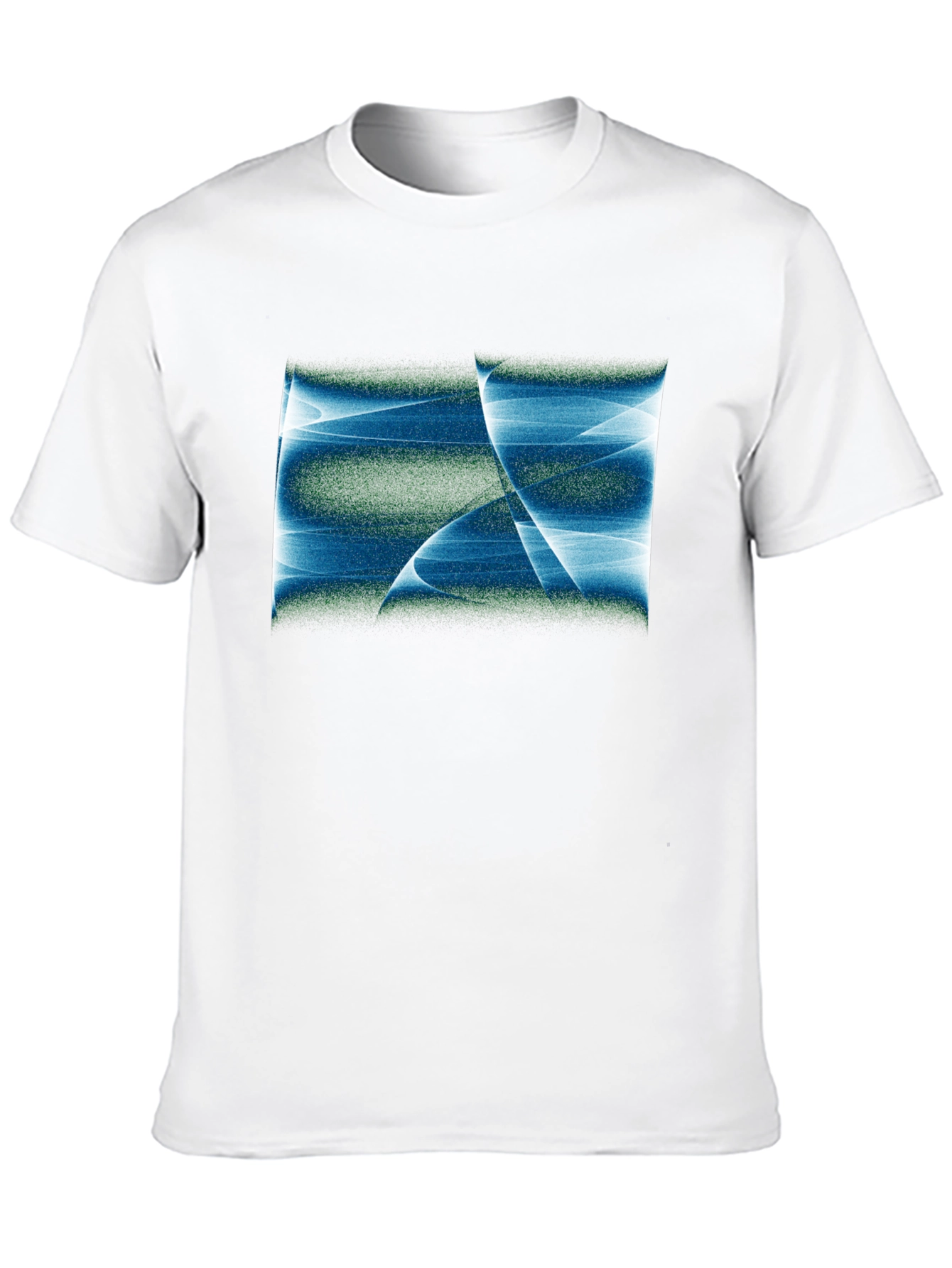 Abstract Blue Graphic Black T-Shirt
