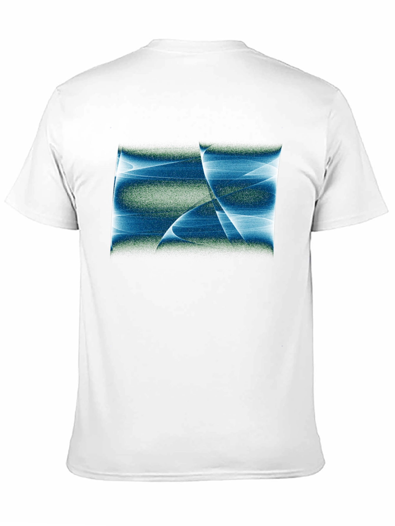 Abstract Blue Graphic Black T-Shirt