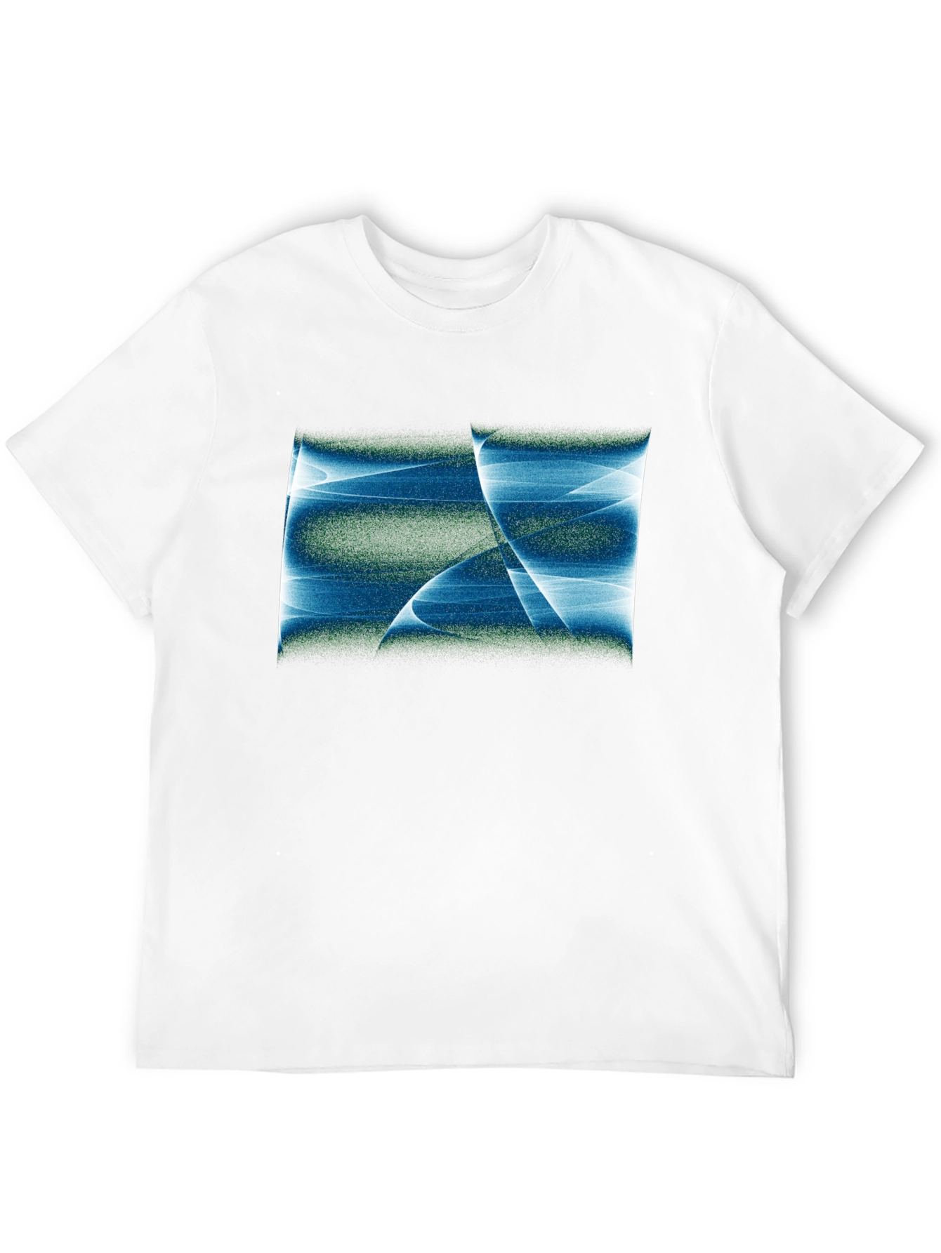 Abstract Blue Graphic Black T-Shirt