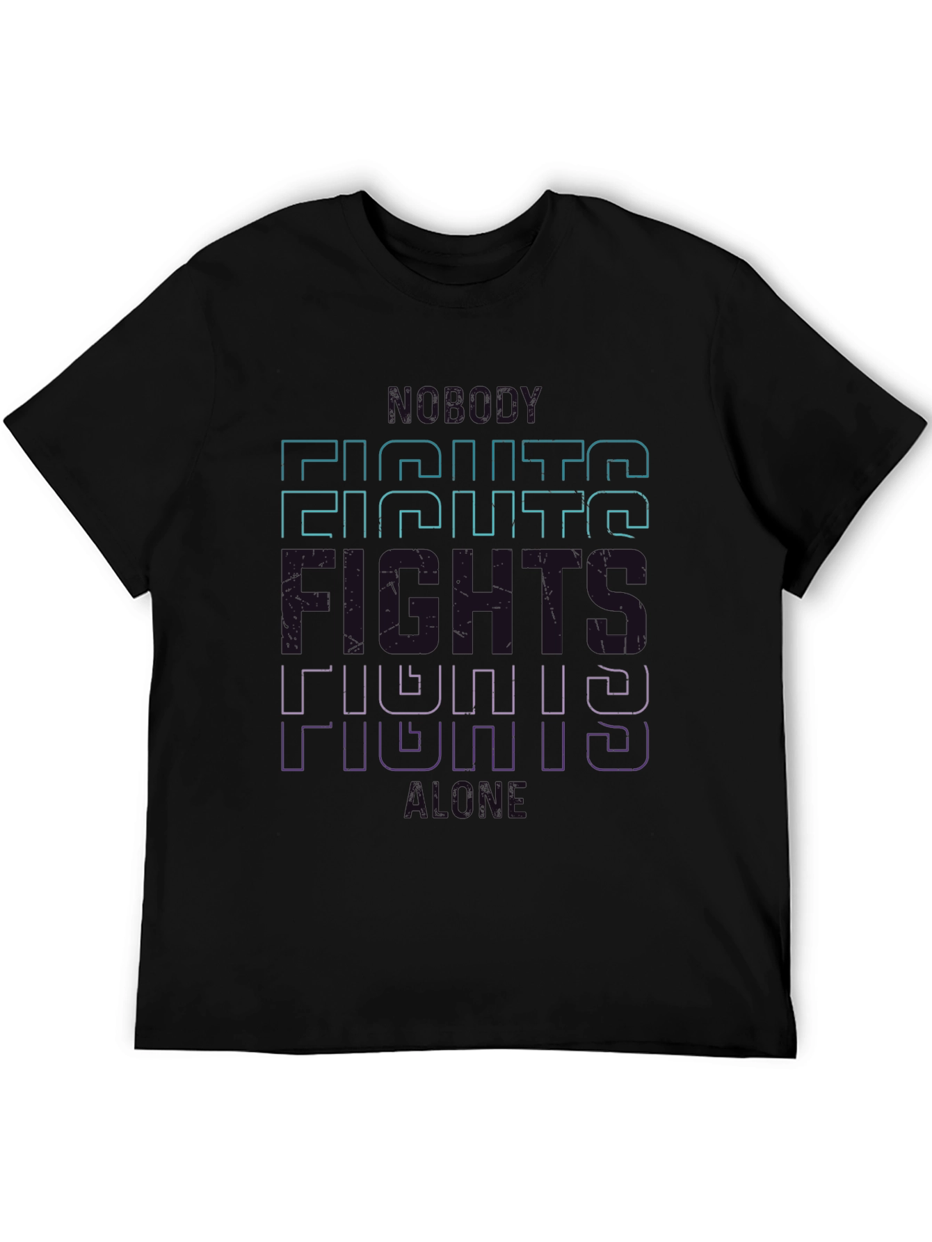 Fights Alone Graphic Print Tee