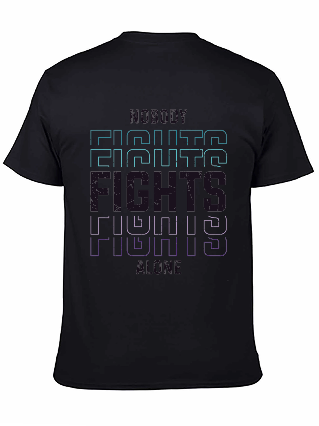 Fights Alone Graphic Print Tee