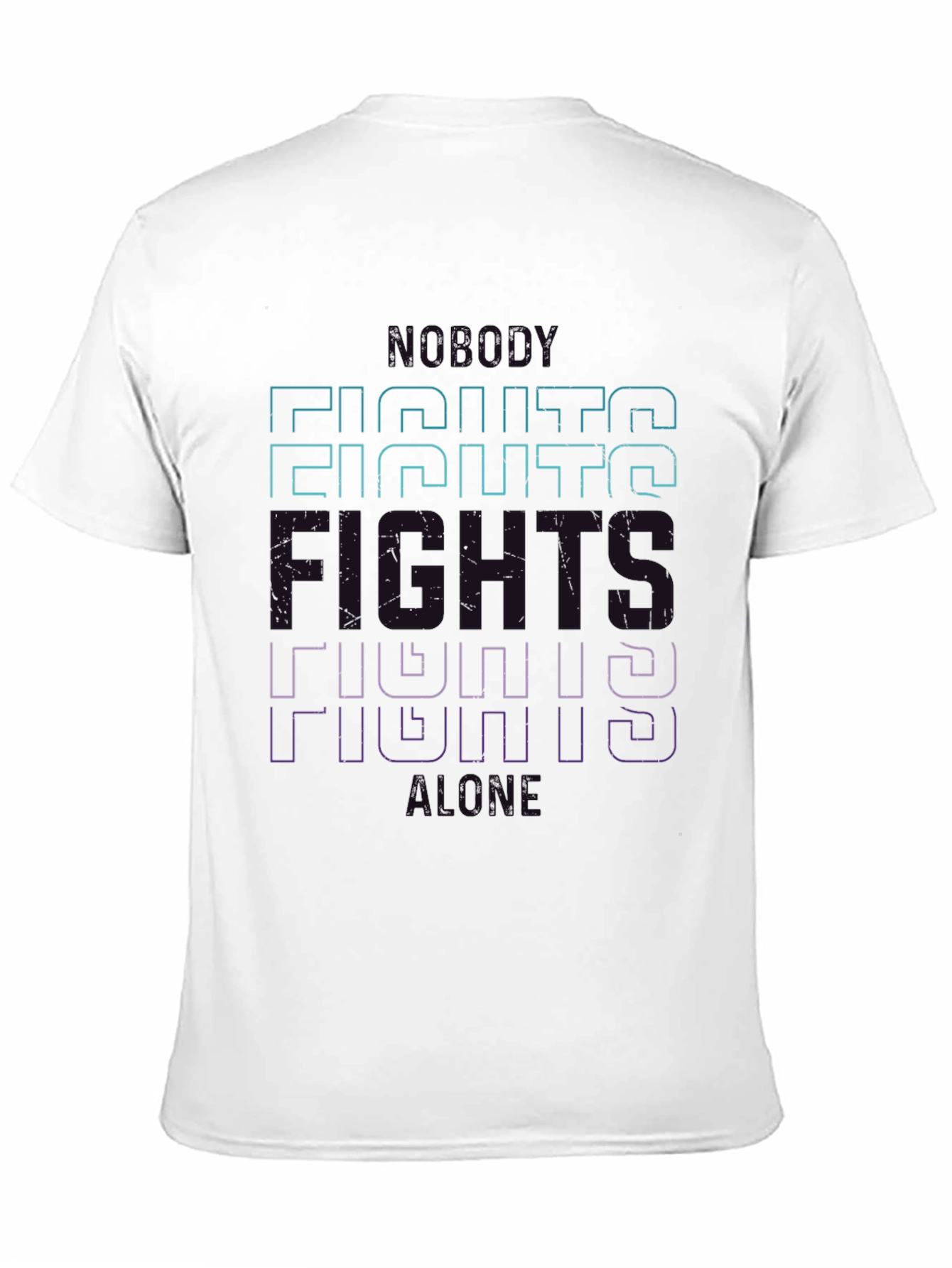 Fights Alone Graphic Print Tee