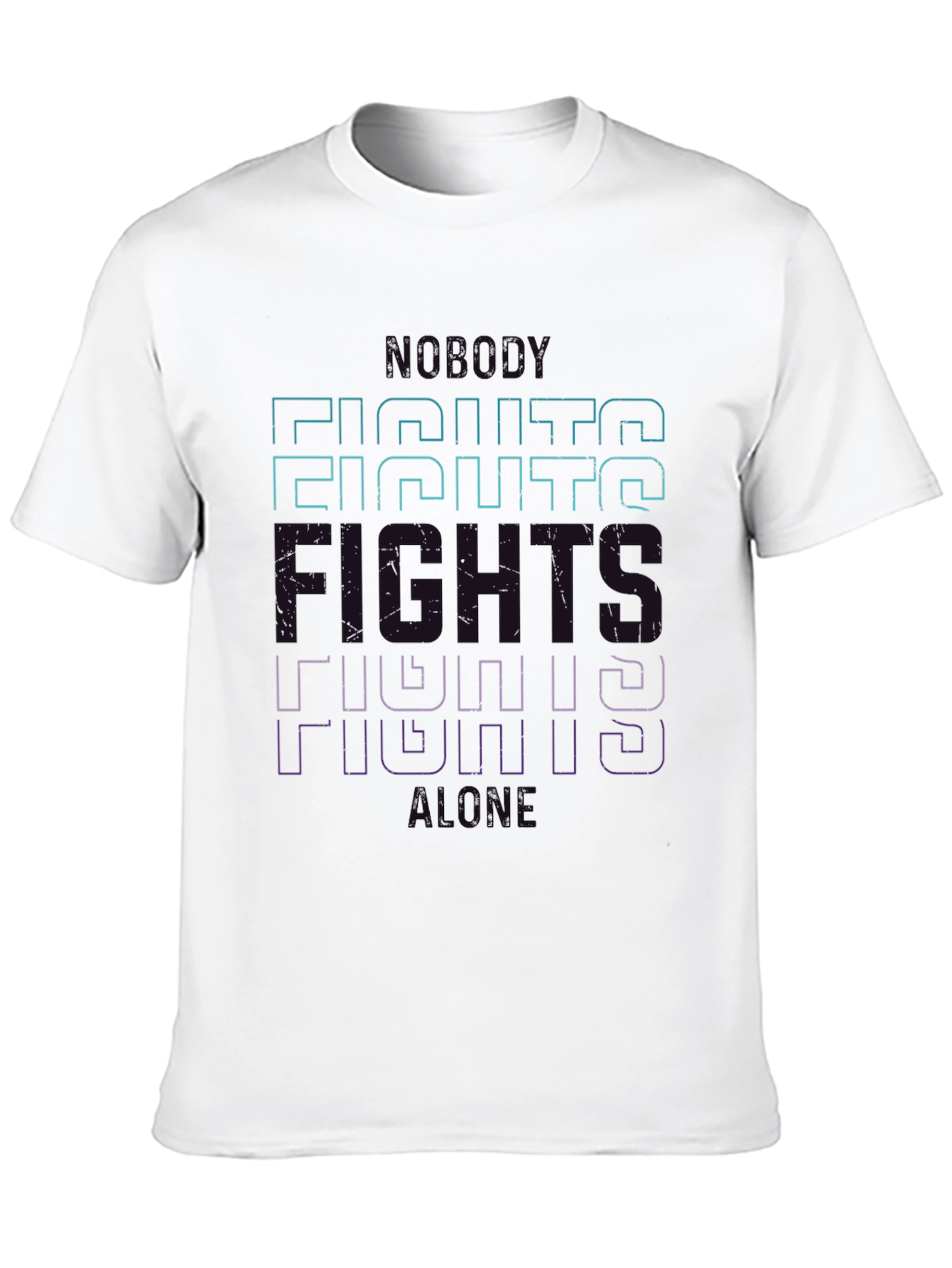 Fights Alone Graphic Print Tee