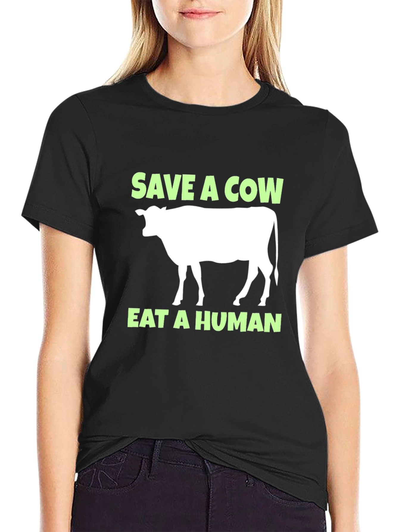 Save a Cow Eat a Human Tee