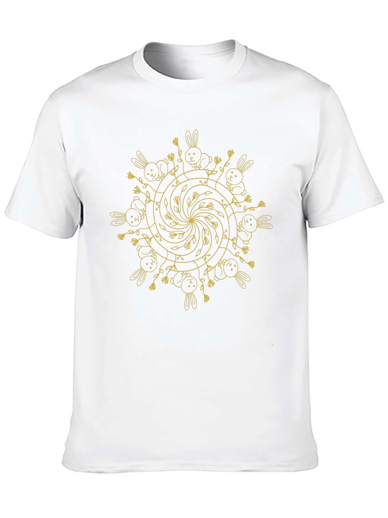 Bunny Mandala Black T-Shirt