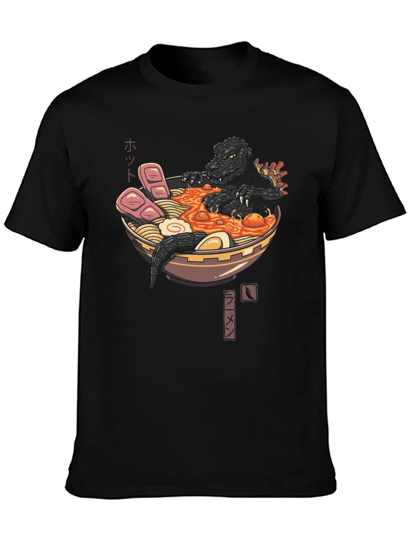Godzilla Ramen T-Shirt - Monster Eats Noodles