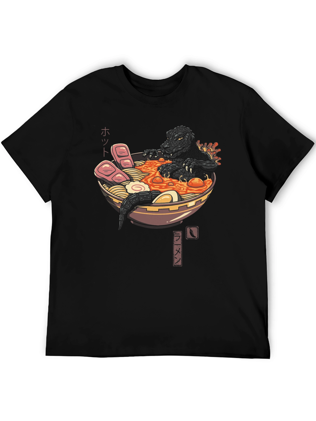 Godzilla Ramen T-Shirt - Monster Eats Noodles