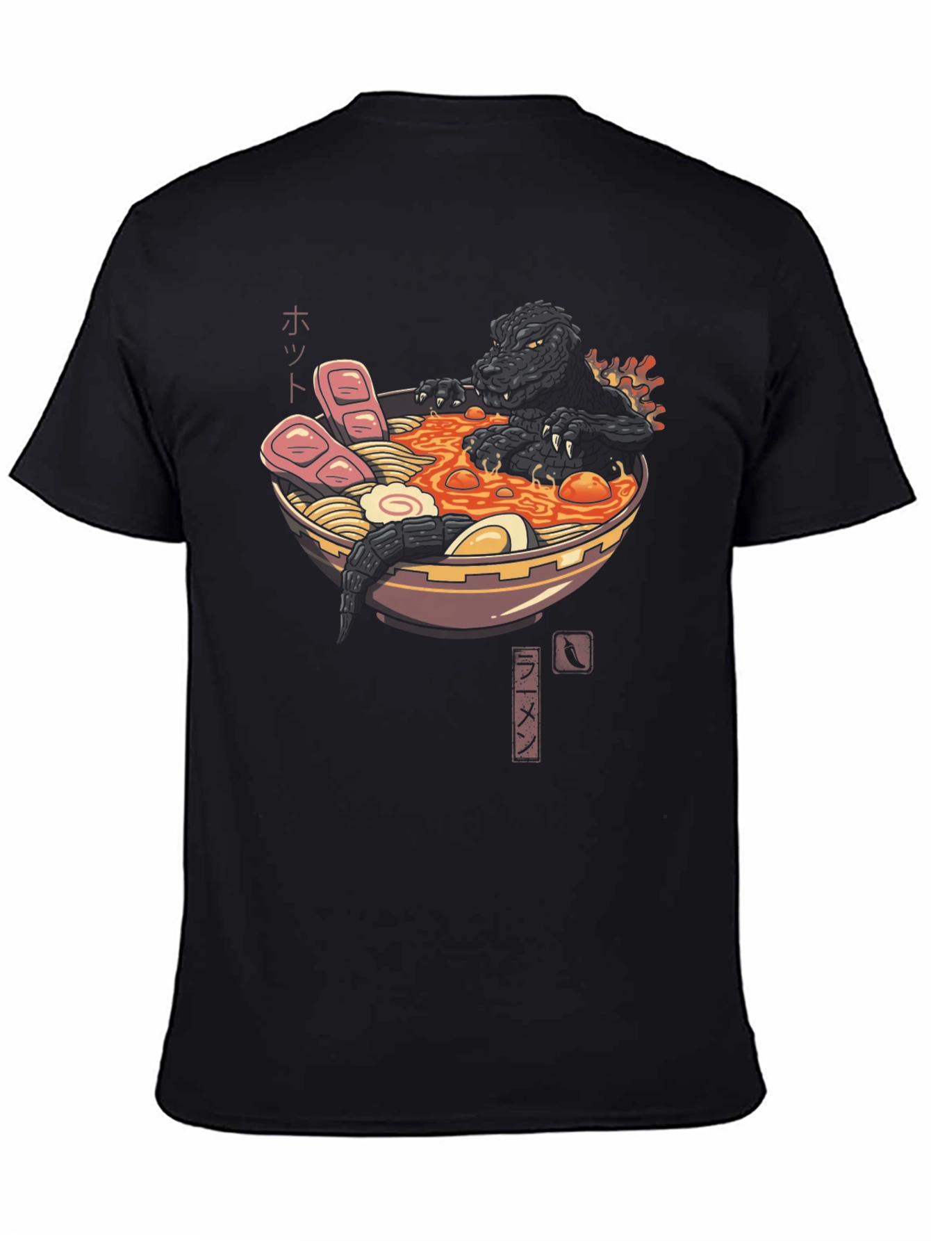 Godzilla Ramen T-Shirt - Monster Eats Noodles