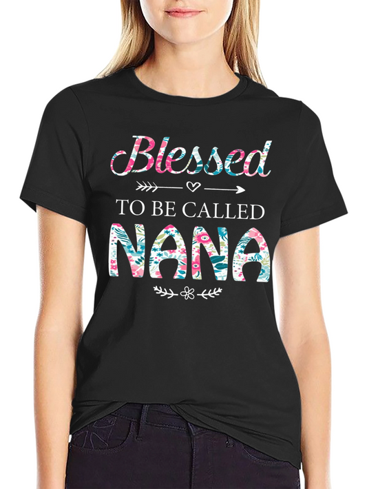 Blessed to Be Called Nana Floral Graphic Tee