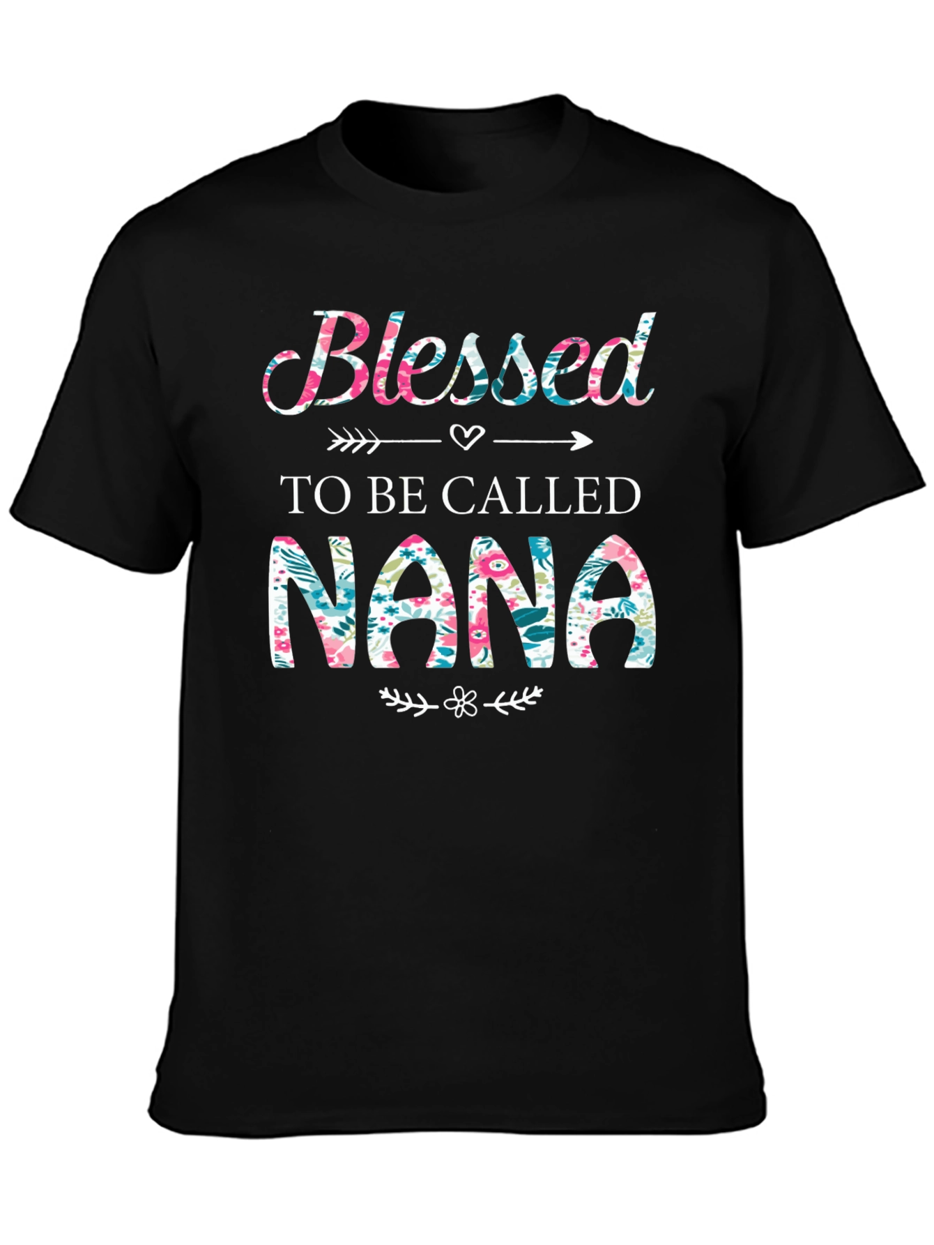 Blessed to Be Called Nana Floral Graphic Tee