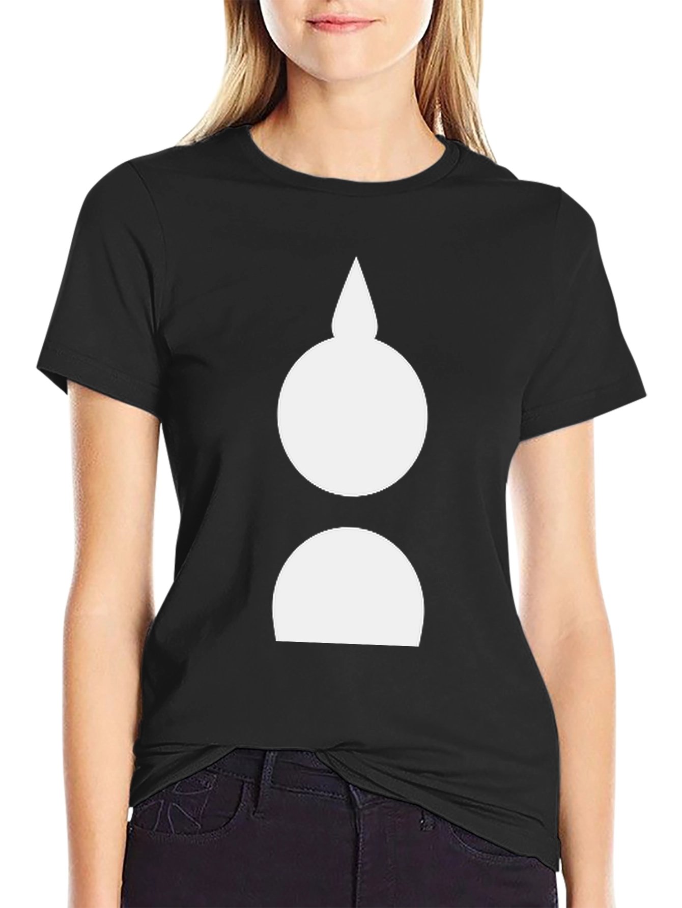 Abstract Graphic Tee - Mens Black Crew Neck T-Shirt