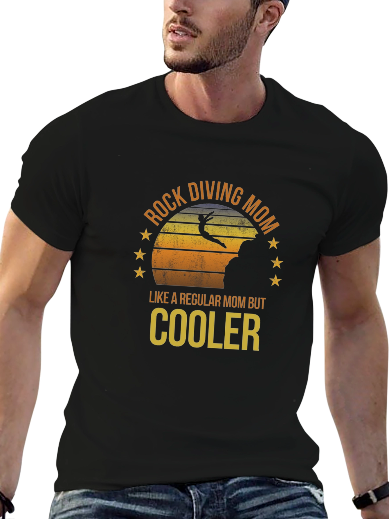 Rock Diving Mom T-Shirt - Cool Mom Style