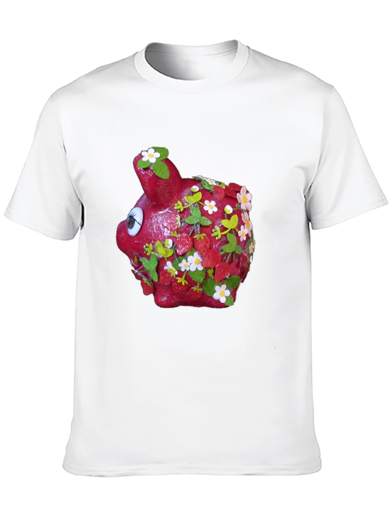 Piggy Bank Strawberry Shortcake Black T-Shirt
