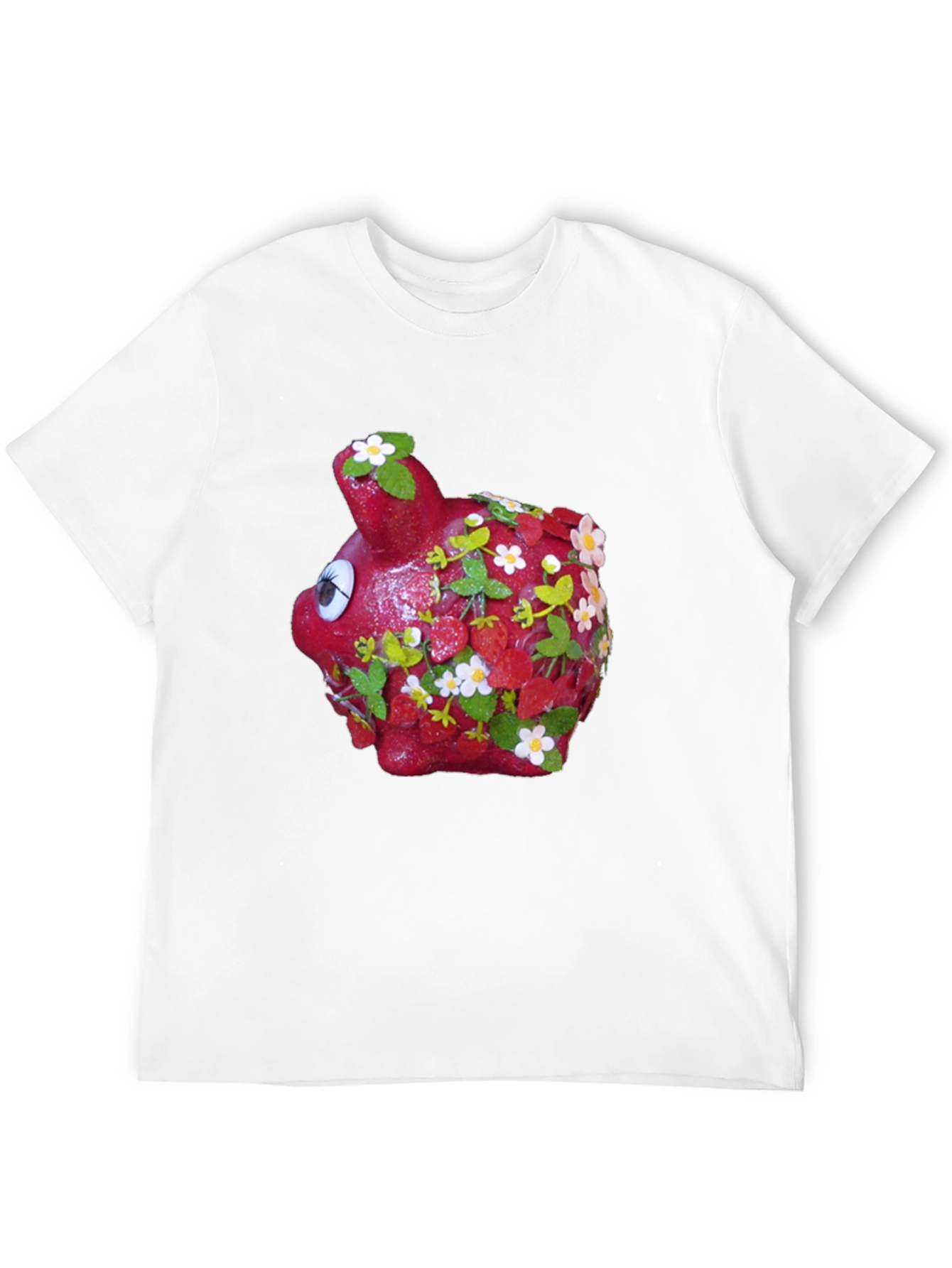 Piggy Bank Strawberry Shortcake Black T-Shirt