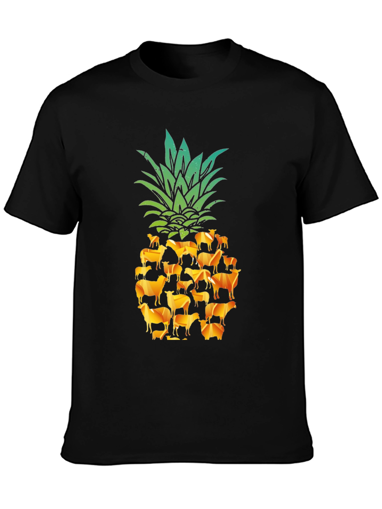 Cow Pineapple T-Shirt - Farm Animal Fruit Tee