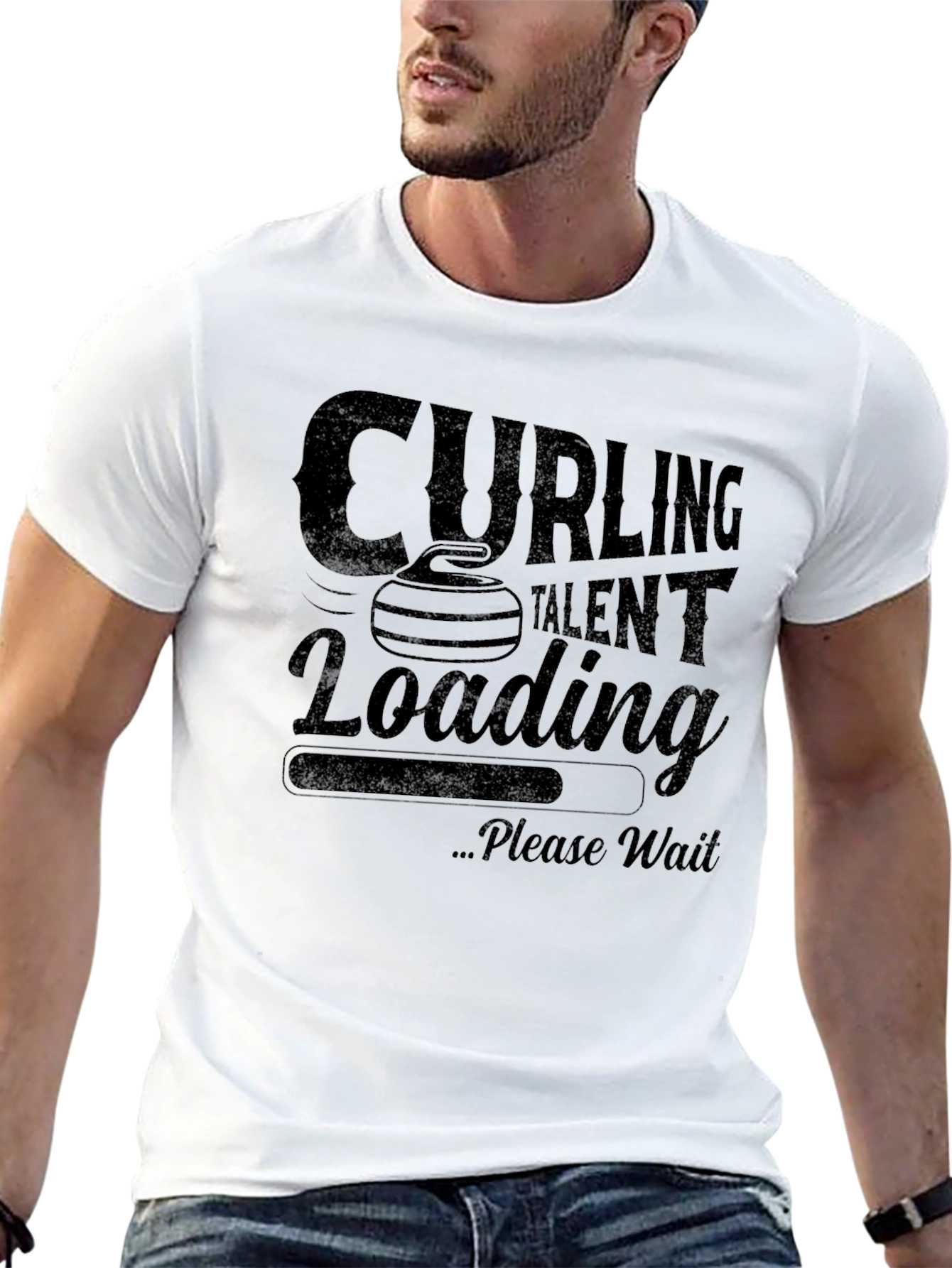 Curling Talent Loading T-Shirt - Funny Sports Tee