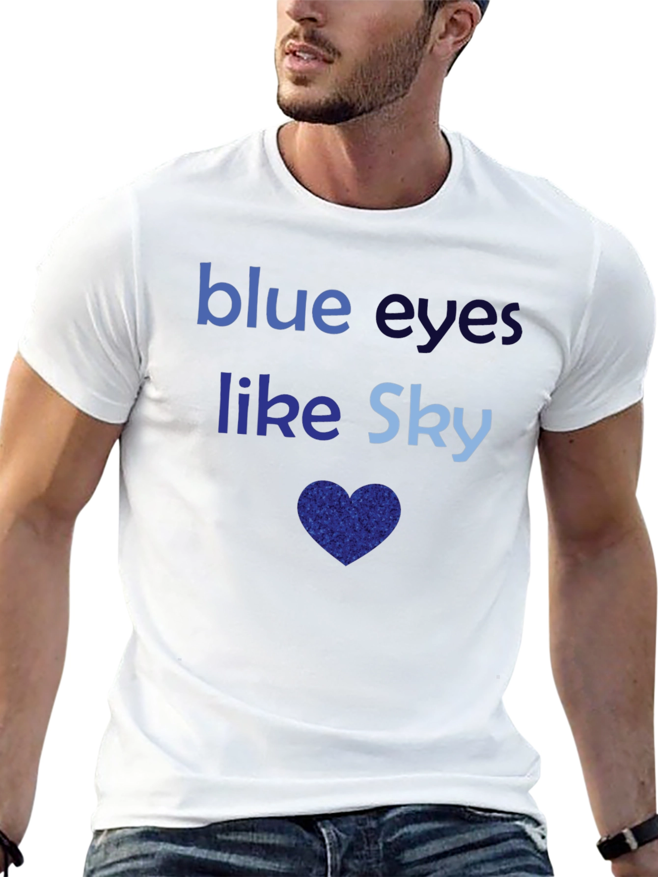 Blue Eyes Like Sky Graphic T-Shirt