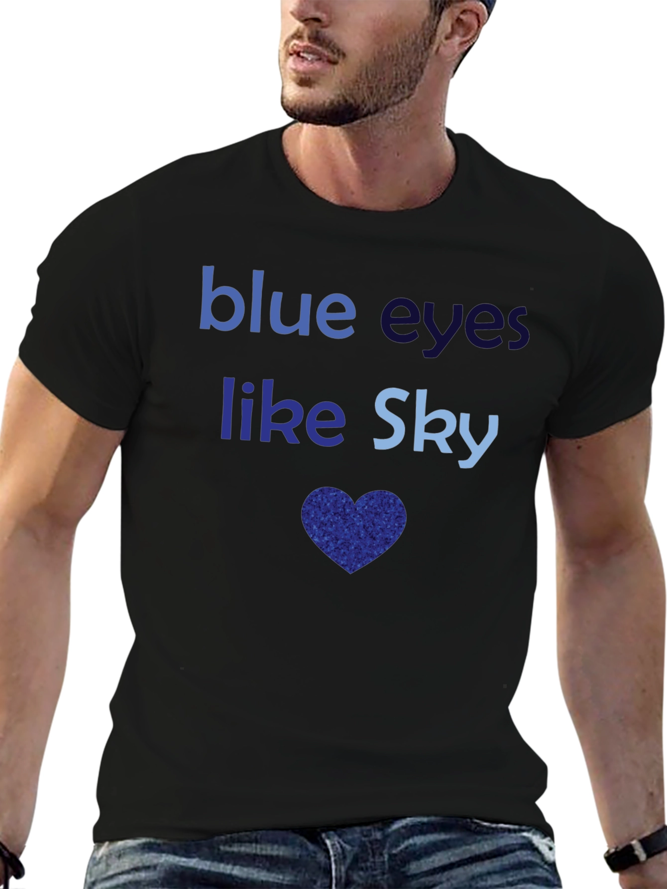 Blue Eyes Like Sky Graphic T-Shirt