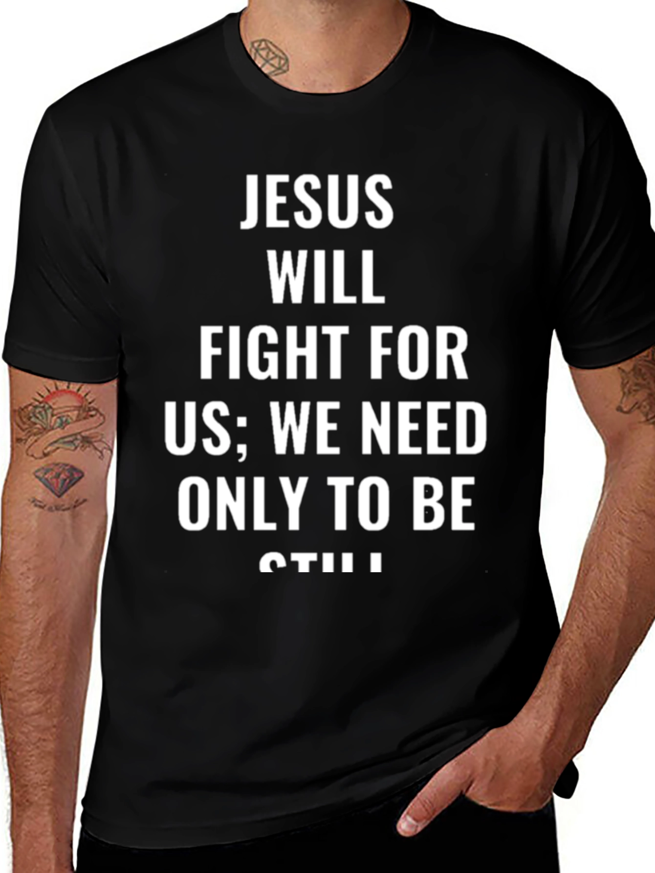 Faith-Based Tee: Jesus Will Fight For Us T-Shirt
