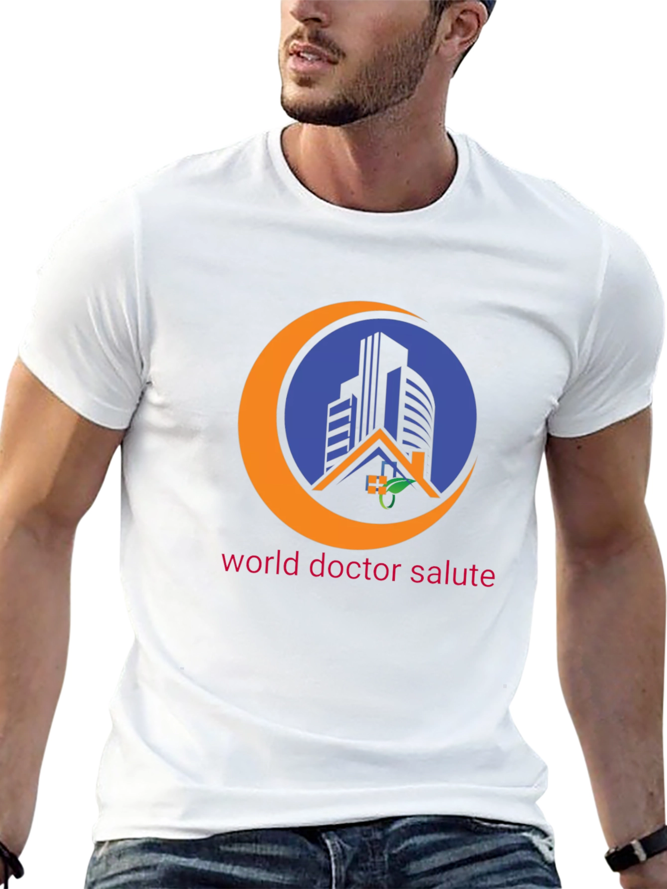 World Doctor Salute Black T-Shirt