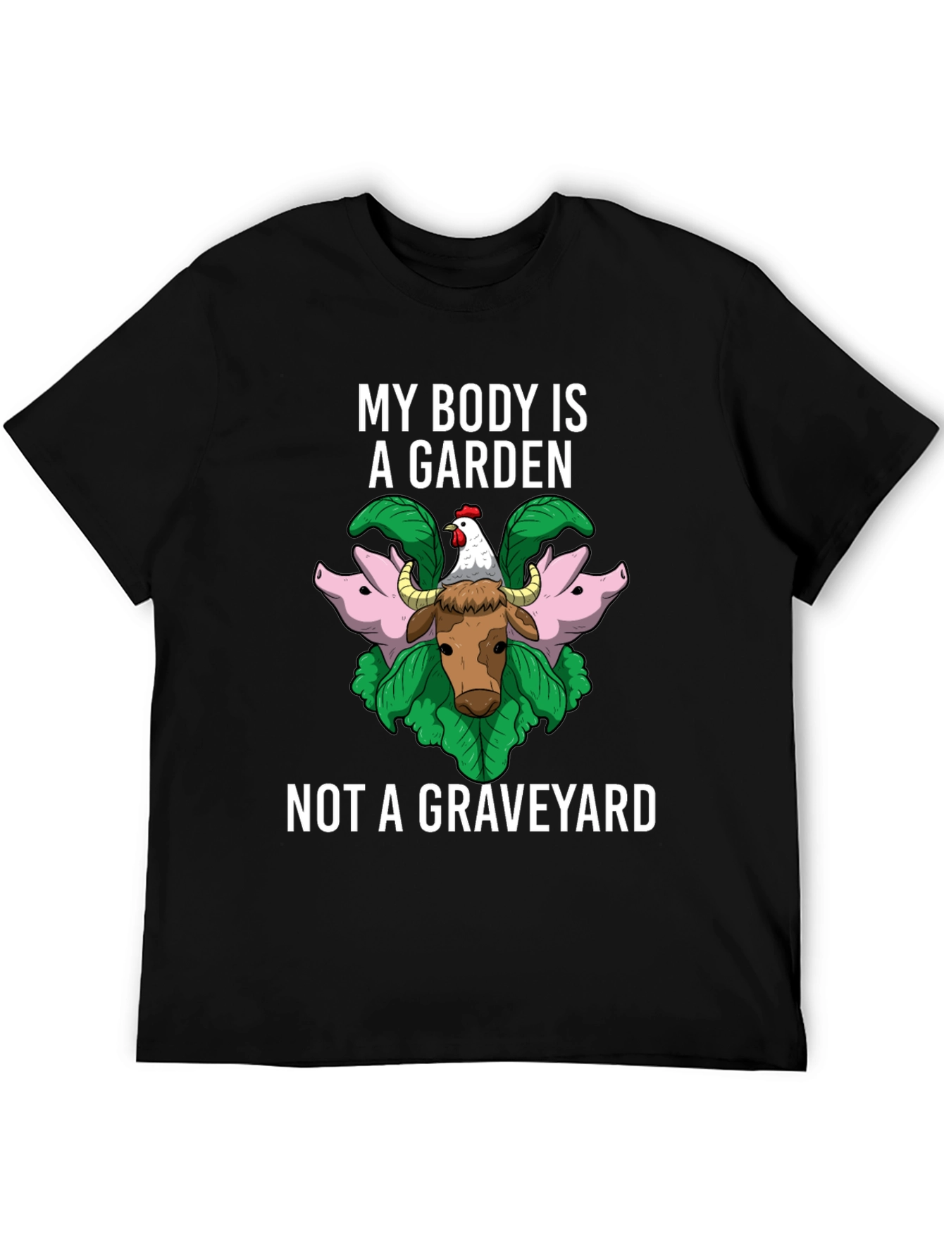 Vegan Statement T-Shirt - My Body Is A Garden