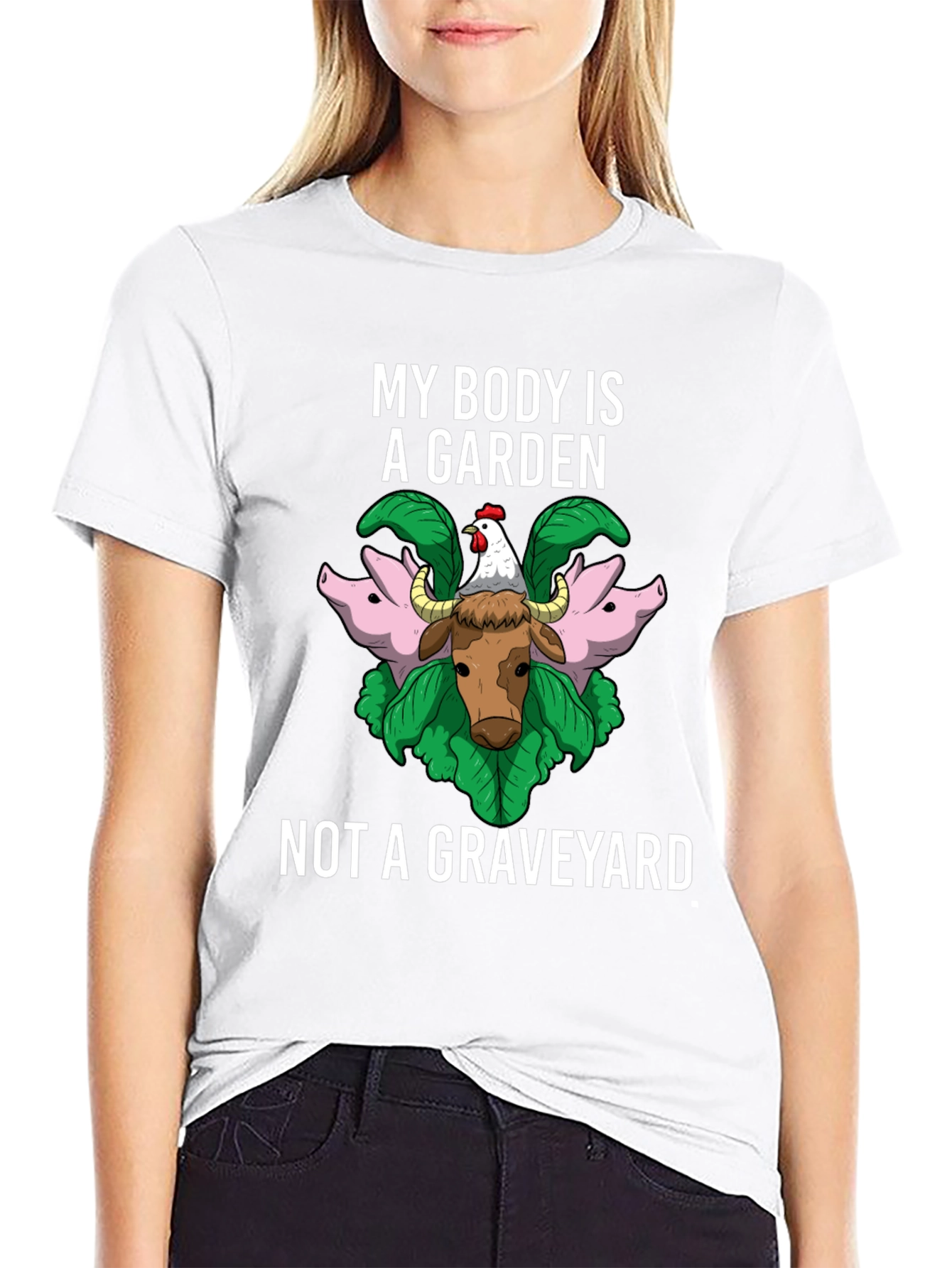 Vegan Statement T-Shirt - My Body Is A Garden