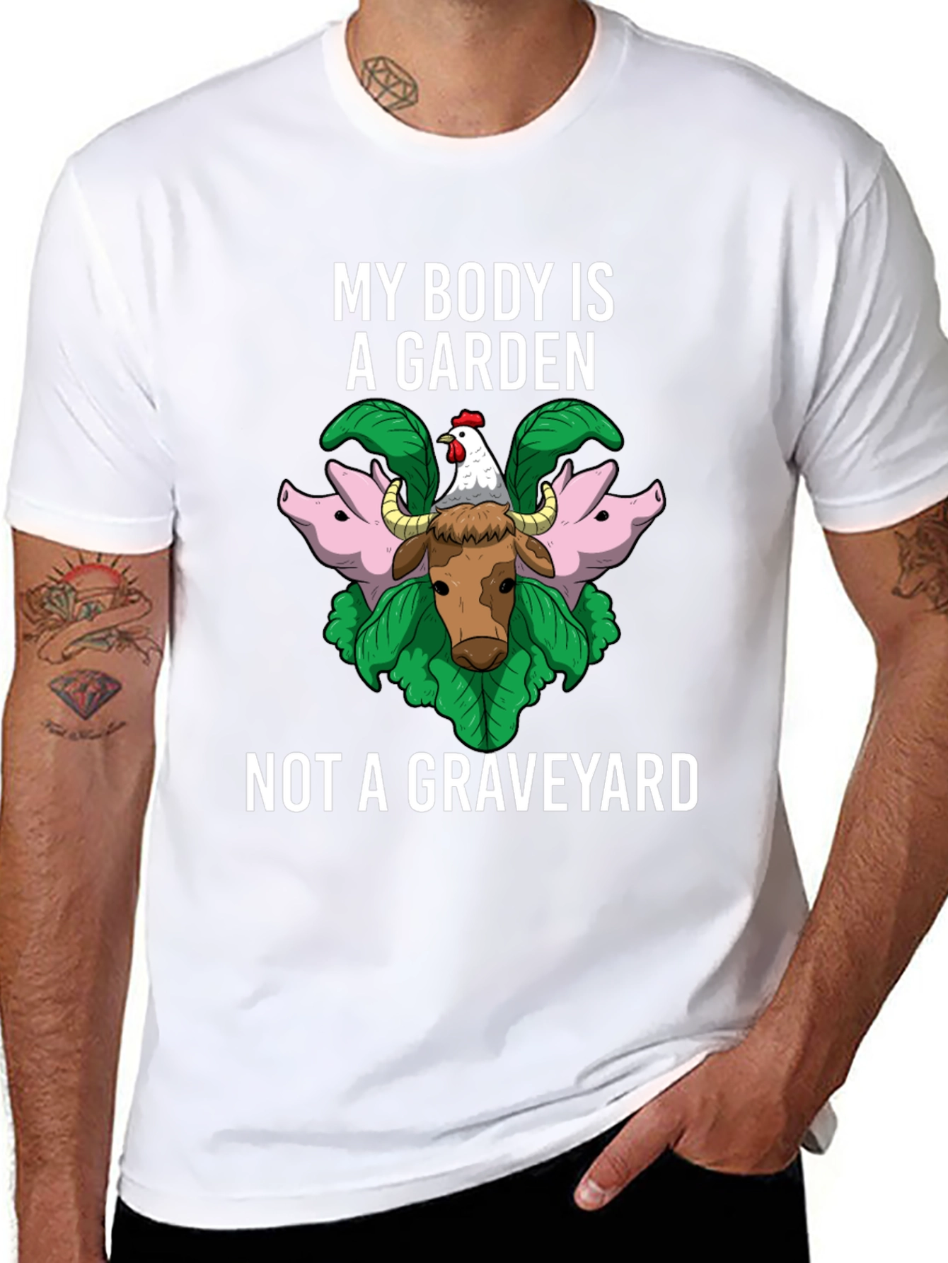 Vegan Statement T-Shirt - My Body Is A Garden