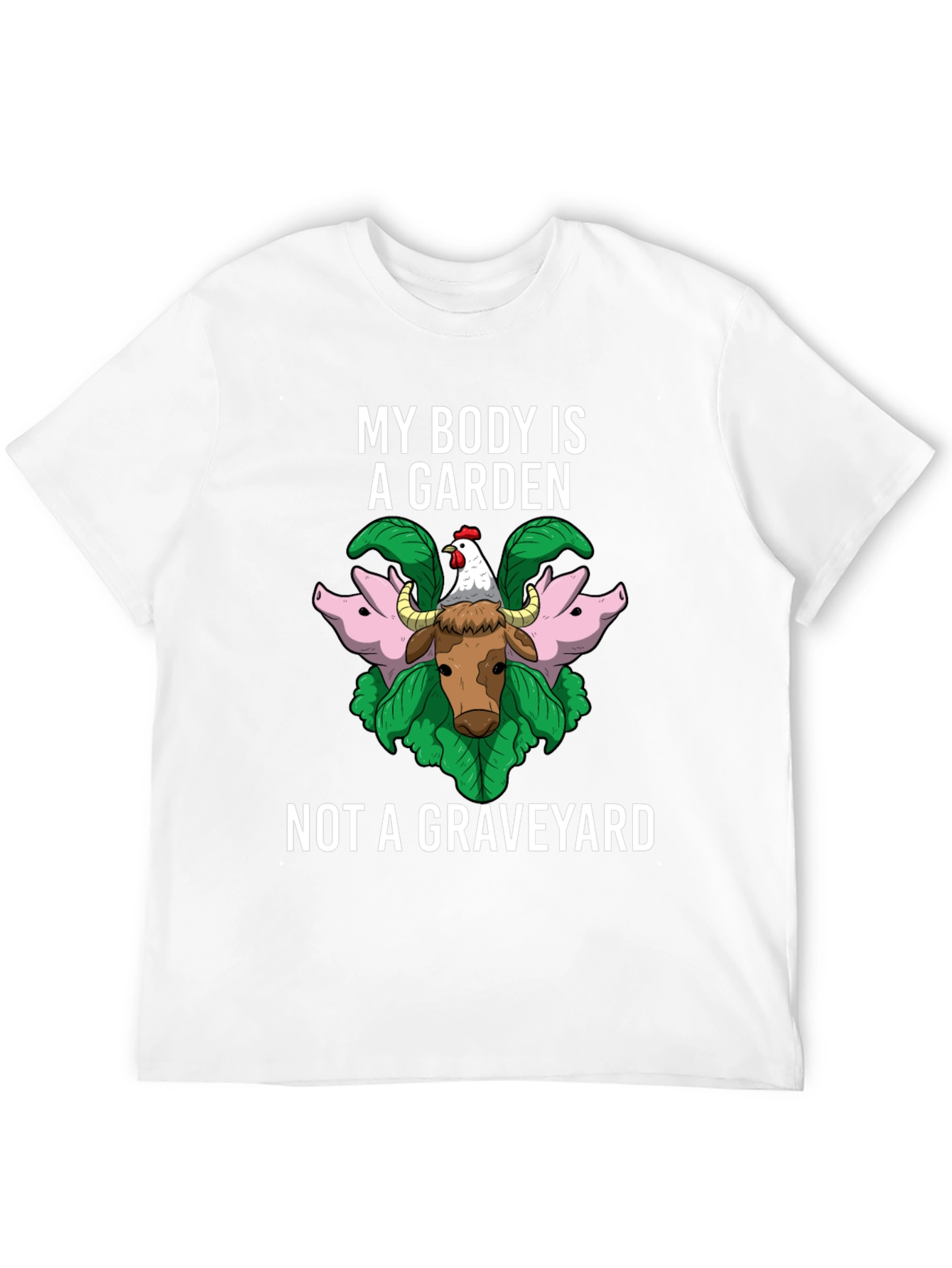 Vegan Statement T-Shirt - My Body Is A Garden