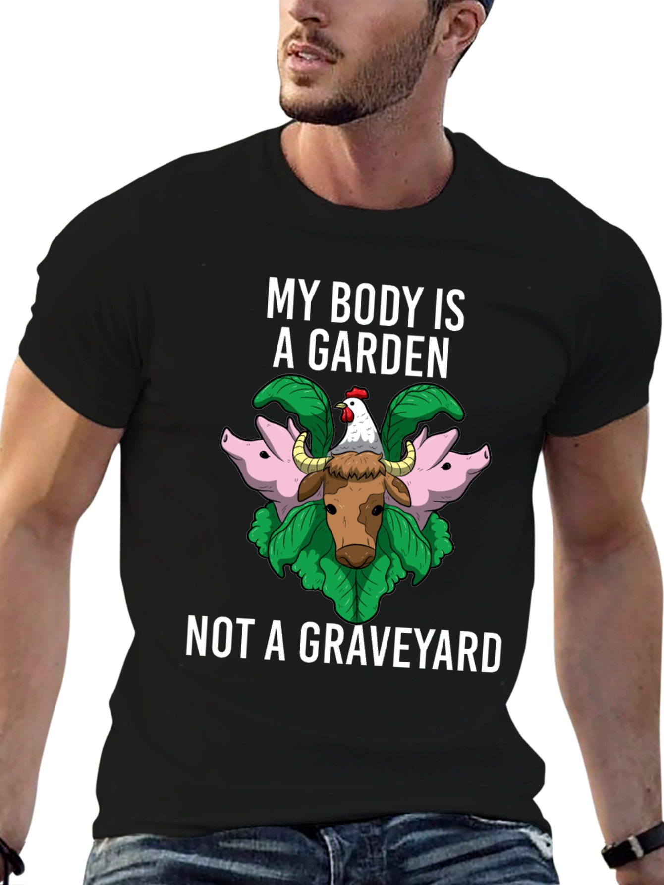 Vegan Statement T-Shirt - My Body Is A Garden