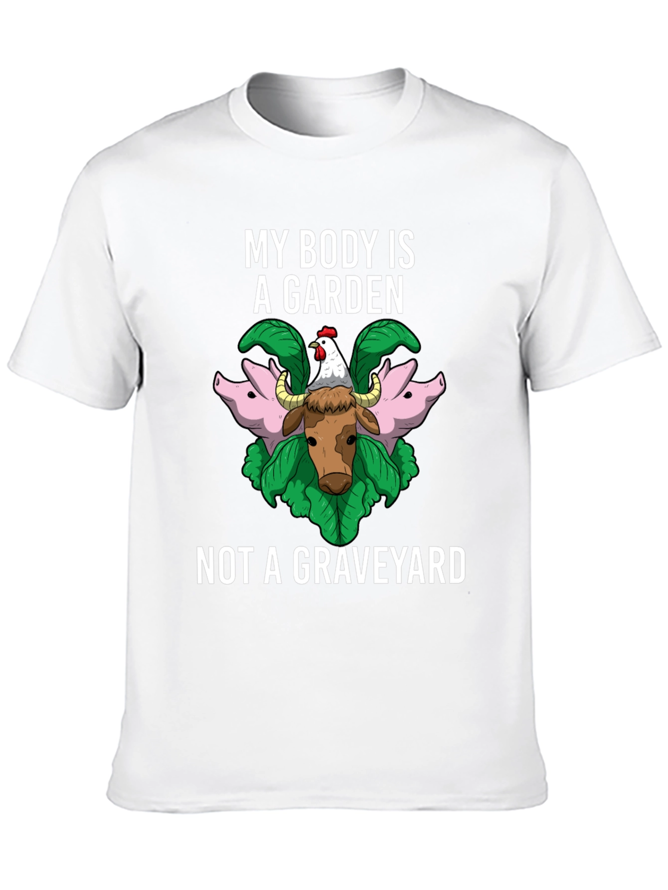 Vegan Statement T-Shirt - My Body Is A Garden