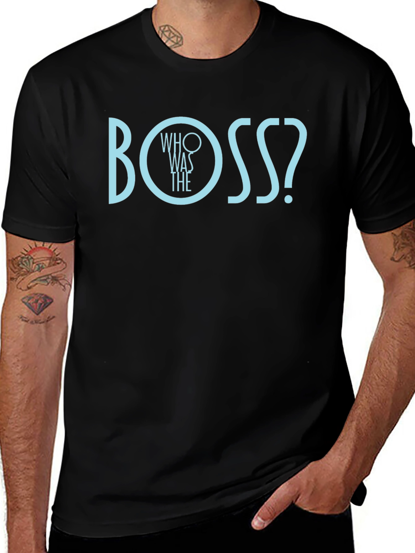 Whos The Boss? Graphic Tee - Black