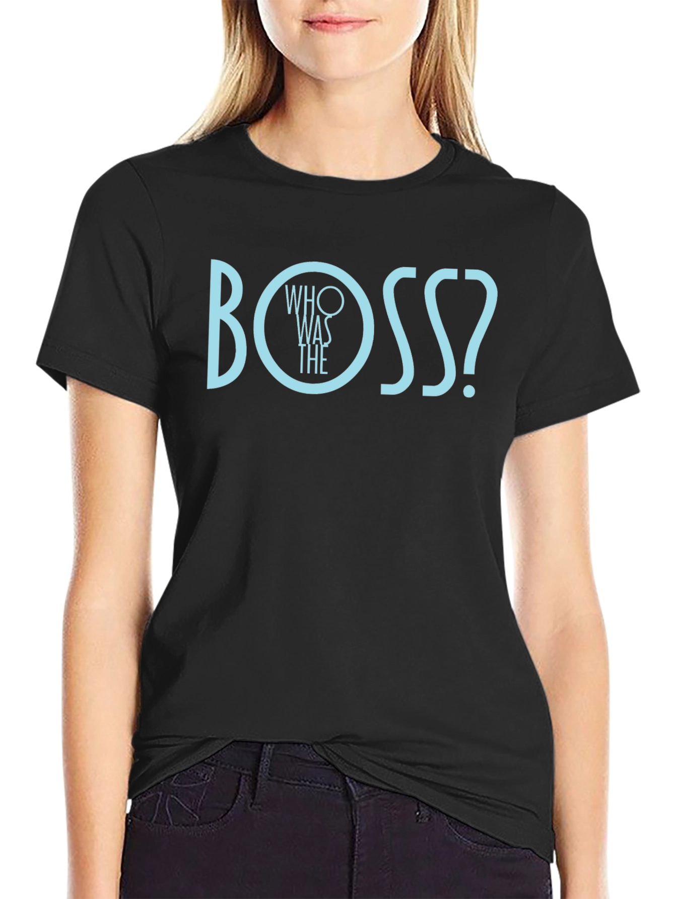 Whos The Boss? Graphic Tee - Black