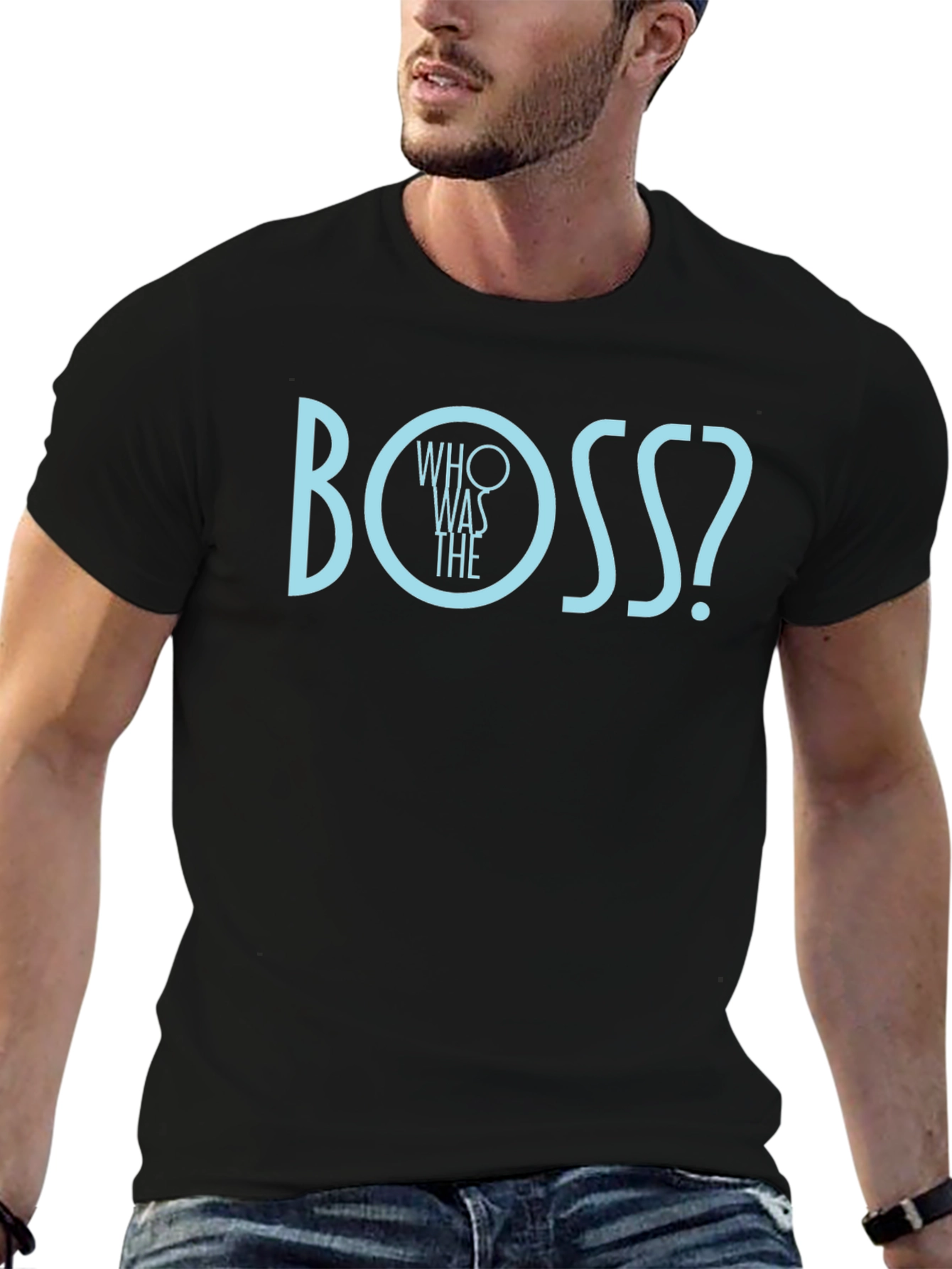 Whos The Boss? Graphic Tee - Black