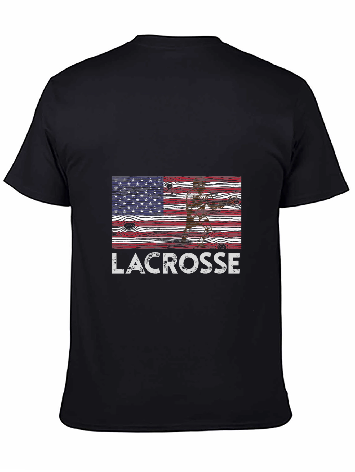 Lacrosse USA Flag Graphic T-Shirt