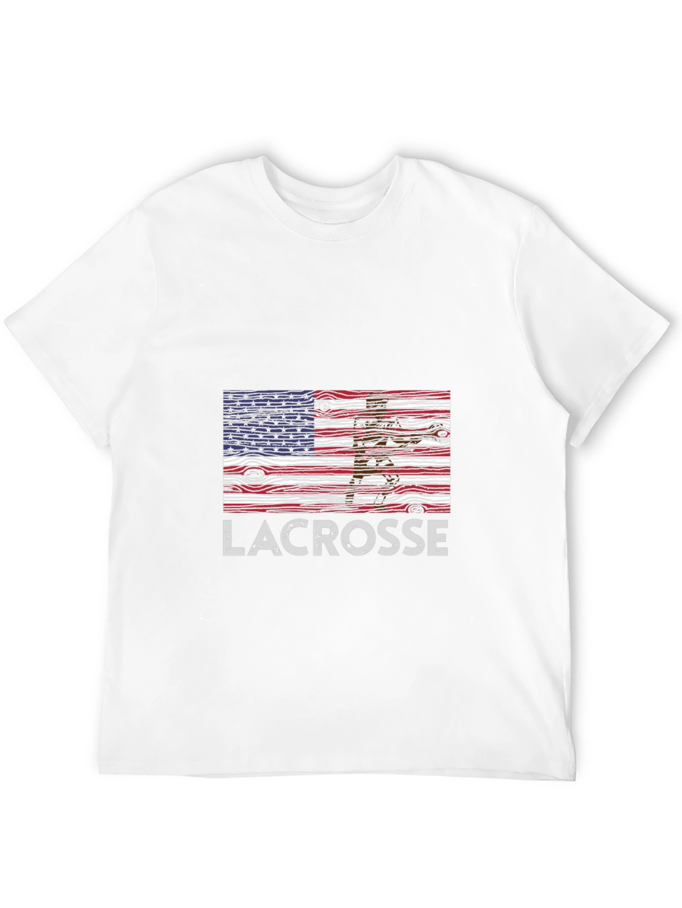 Lacrosse USA Flag Graphic T-Shirt