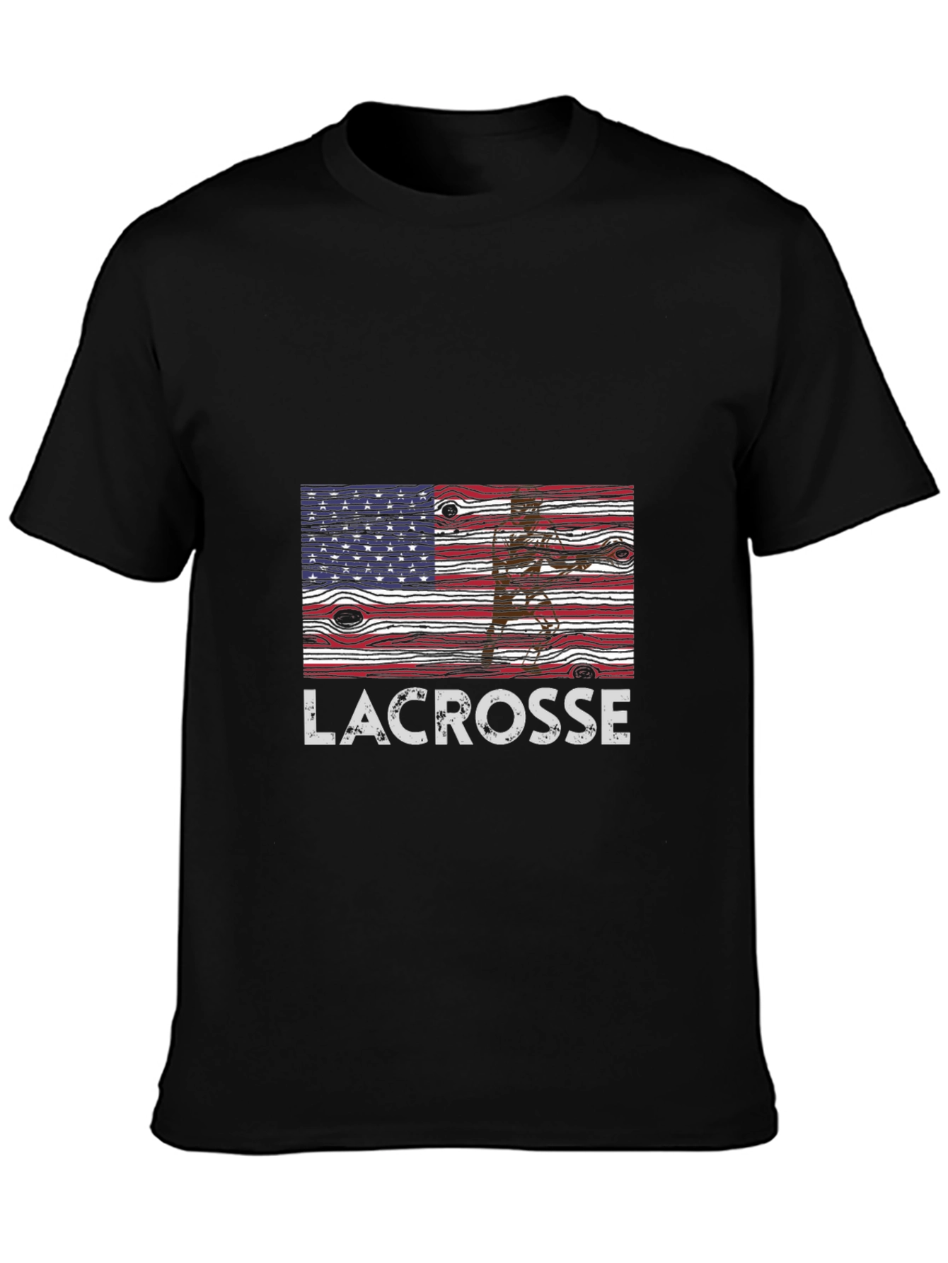 Lacrosse USA Flag Graphic T-Shirt