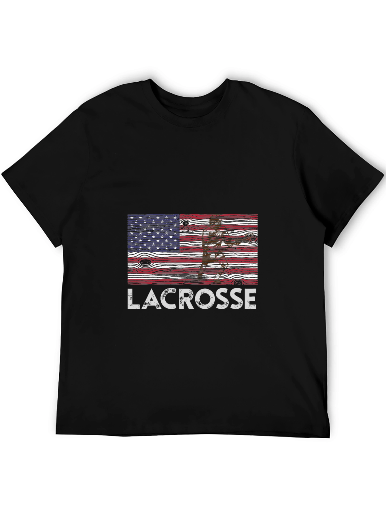 Lacrosse USA Flag Graphic T-Shirt