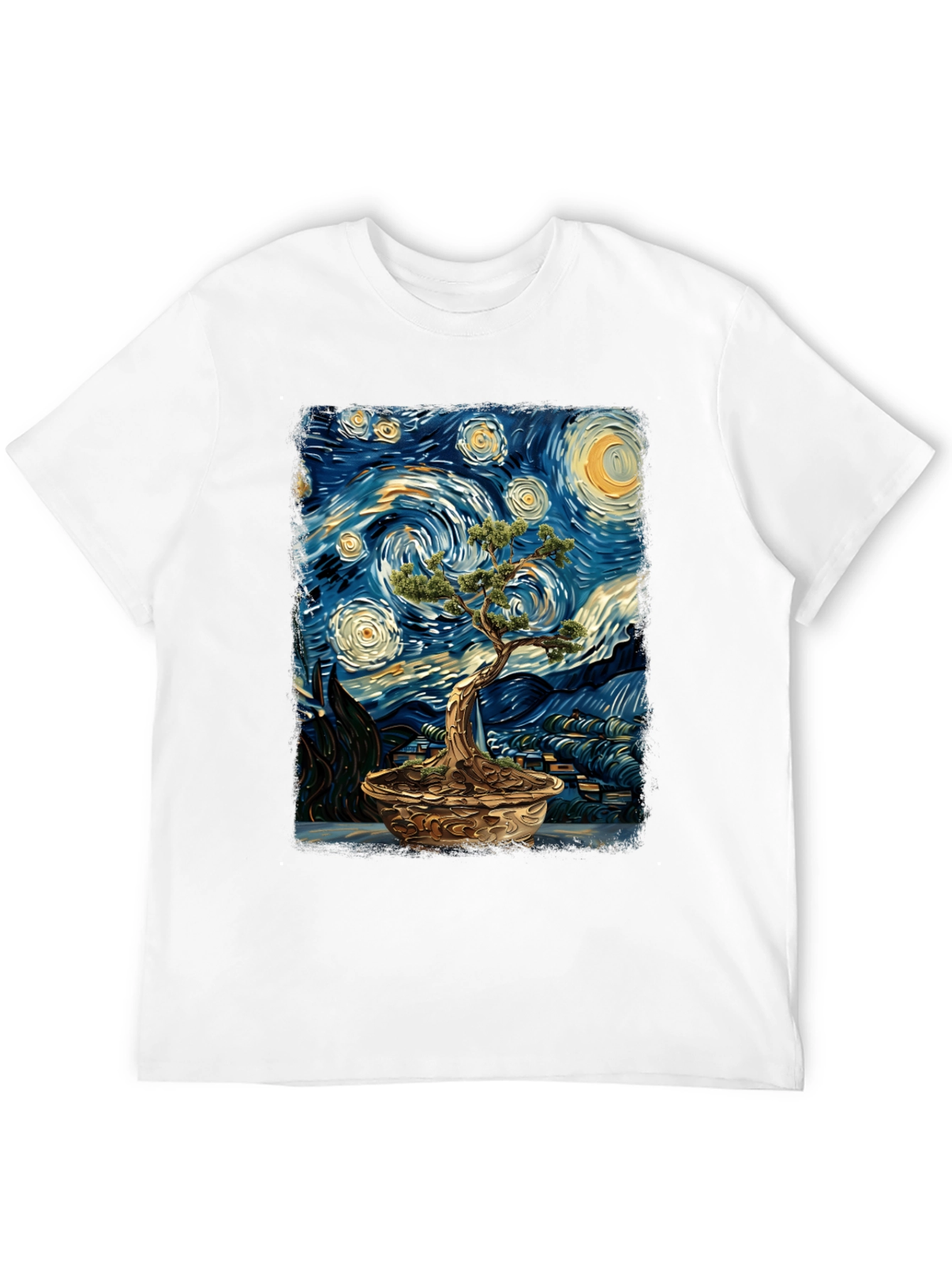 Starry Night Bonsai Tree Graphic Tee