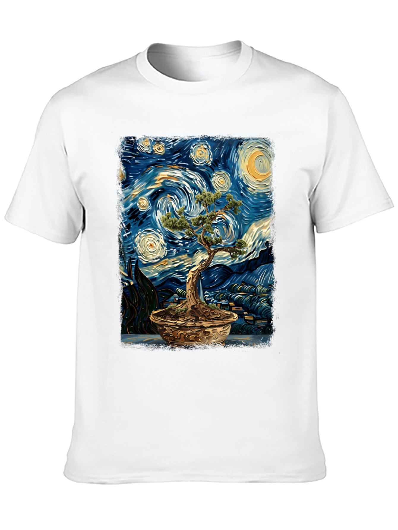 Starry Night Bonsai Tree Graphic Tee