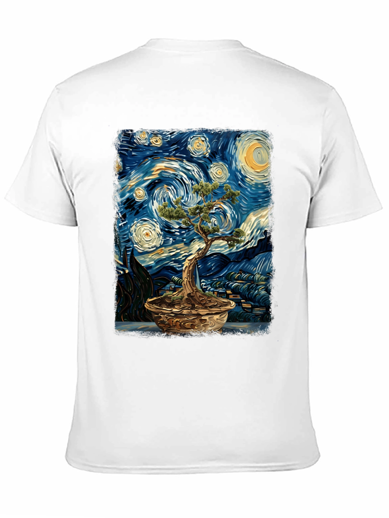 Starry Night Bonsai Tree Graphic Tee